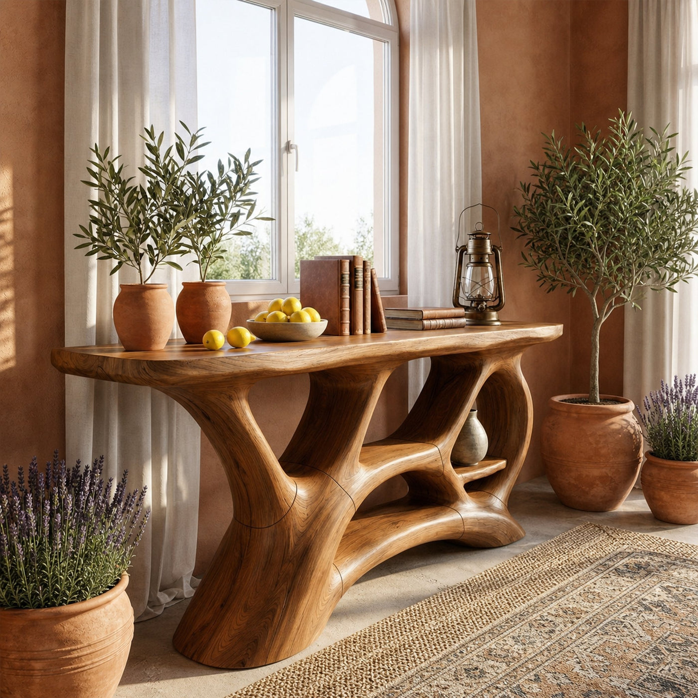 Mid Century Console Table For Reception Area - product view 3