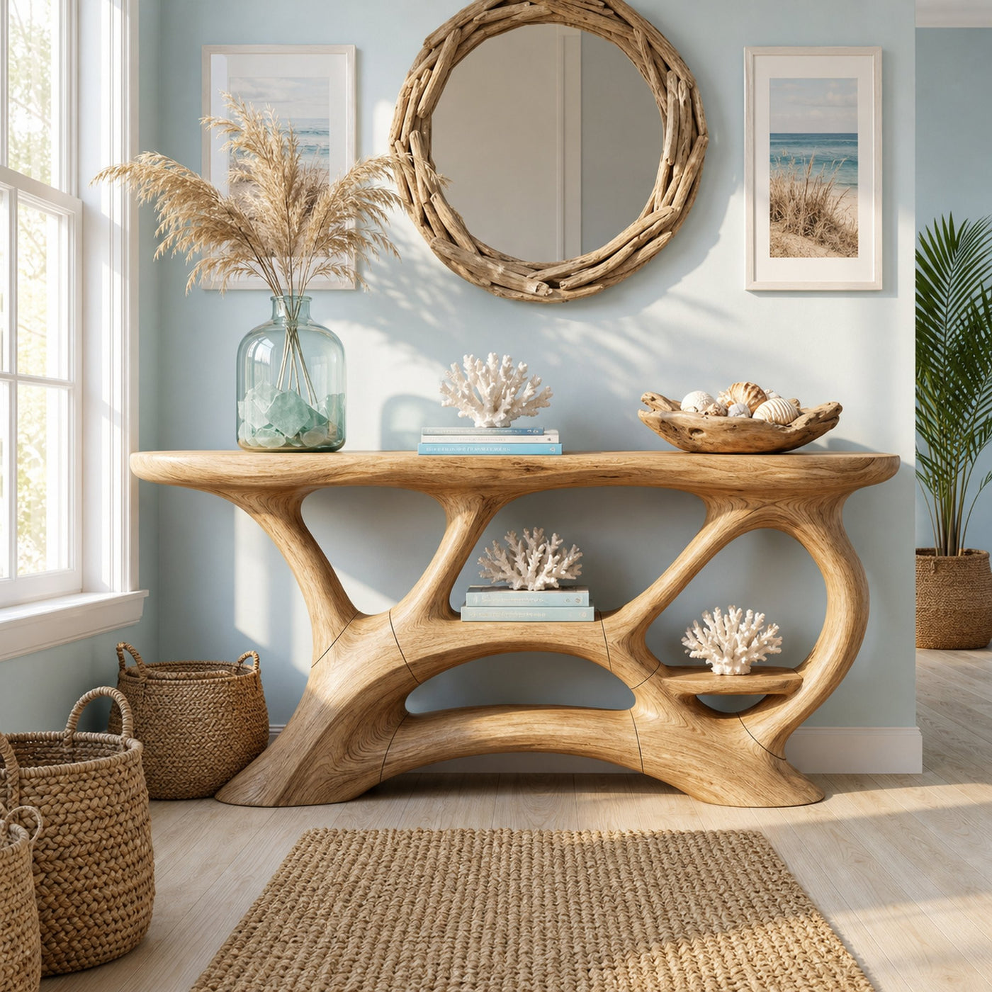 Mid Century Console Table For Reception Area - product view 4
