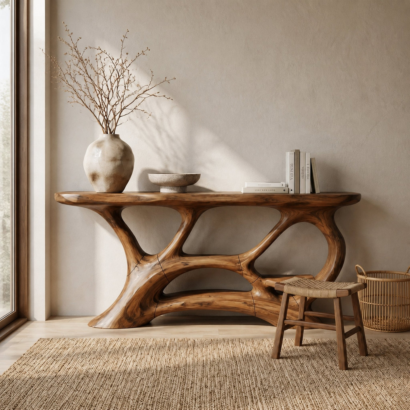 Mid Century Console Table For Reception Area - product view 5