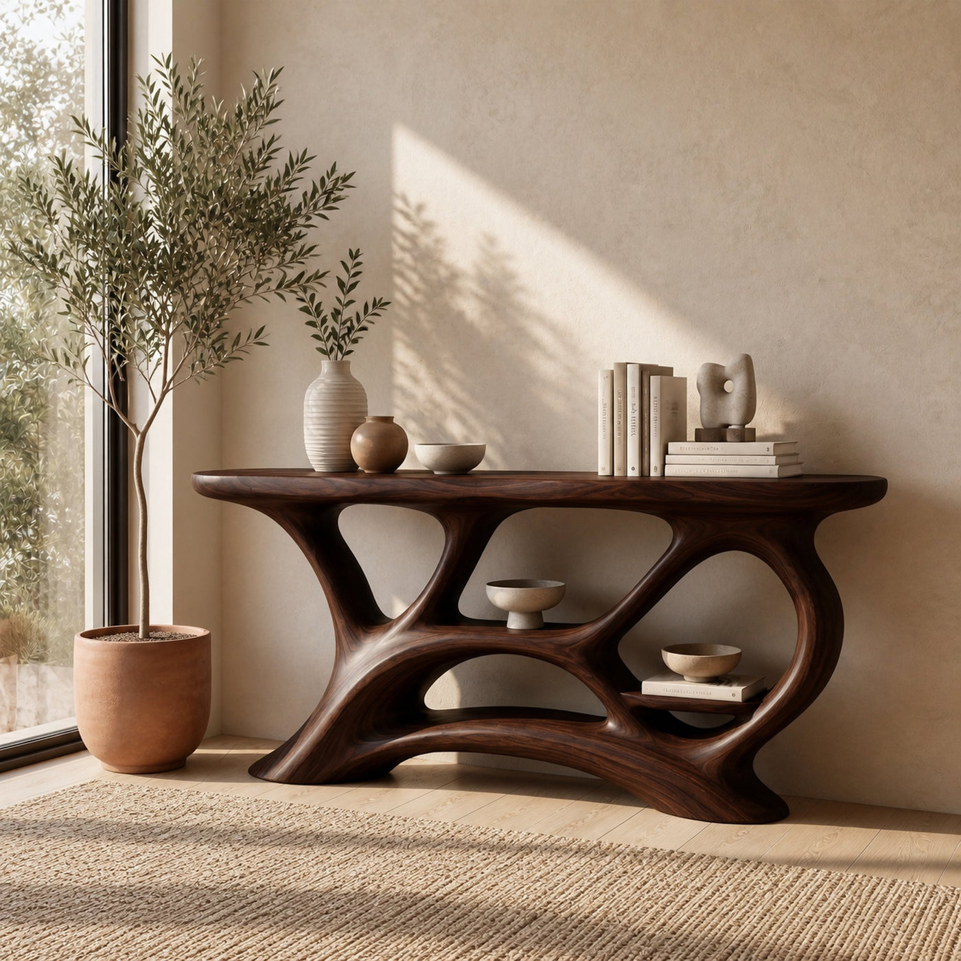Mid Century Console Table For Reception Area - product view 6