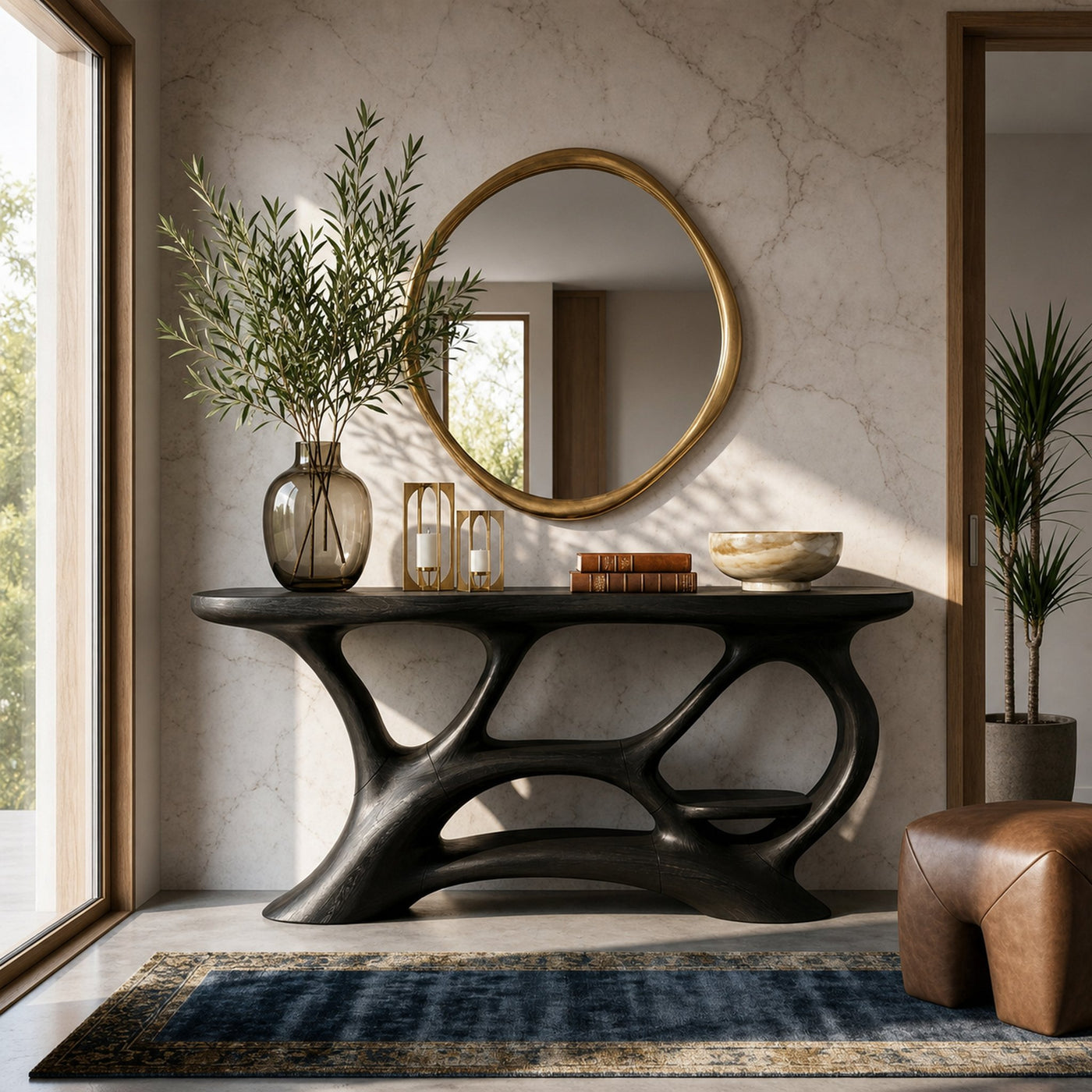 Mid Century Console Table For Reception Area - product view 7