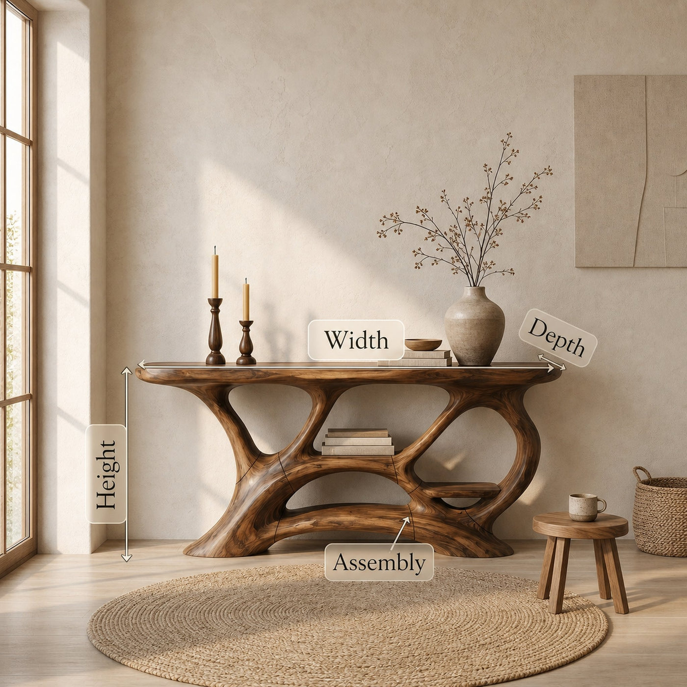 Mid Century Console Table For Reception Area - product view 8