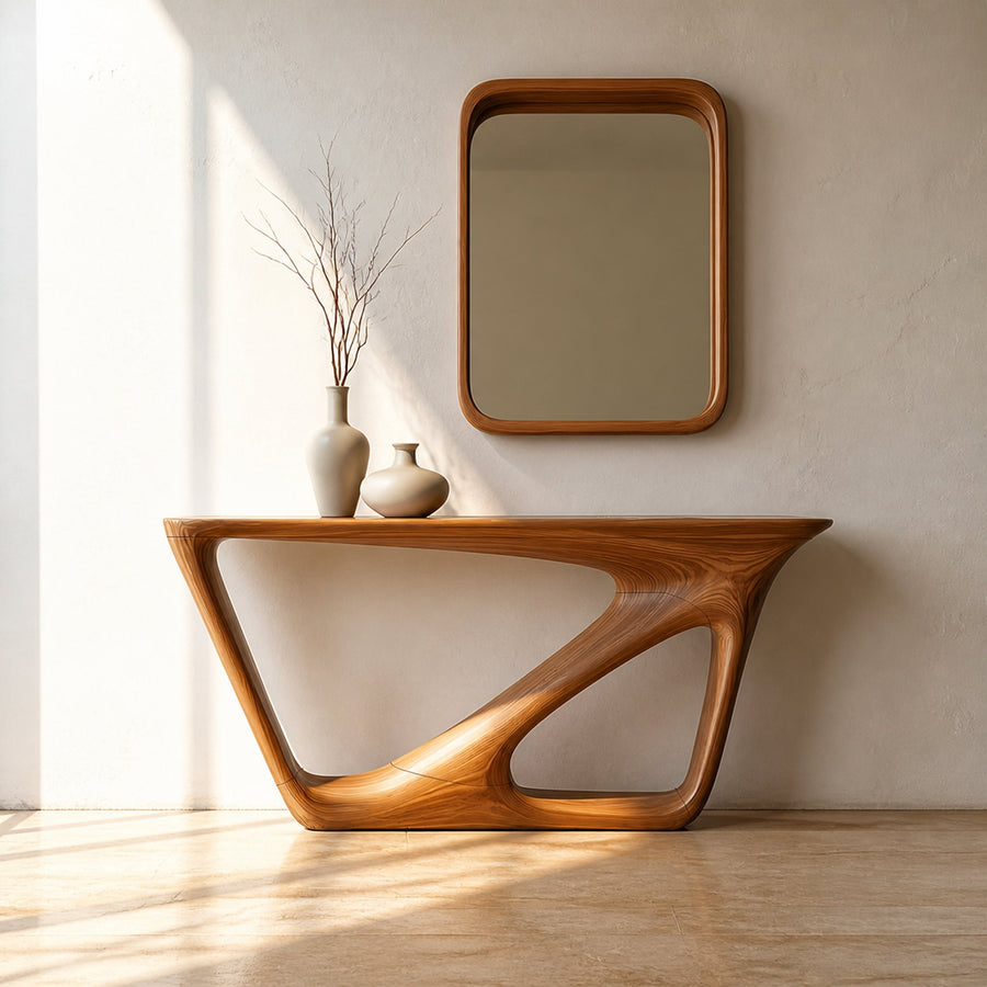 Mid Century Console Table Living Room Or Entryway