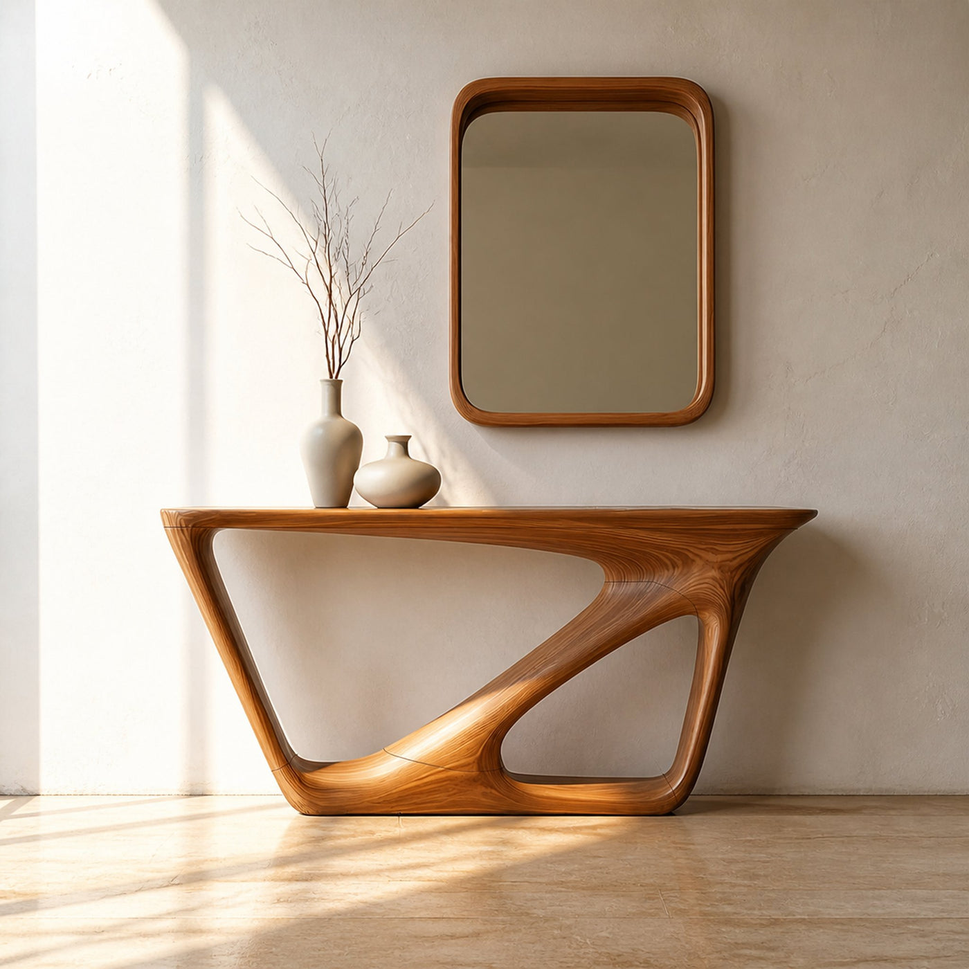 Mid Century Console Table Living Room Or Entryway