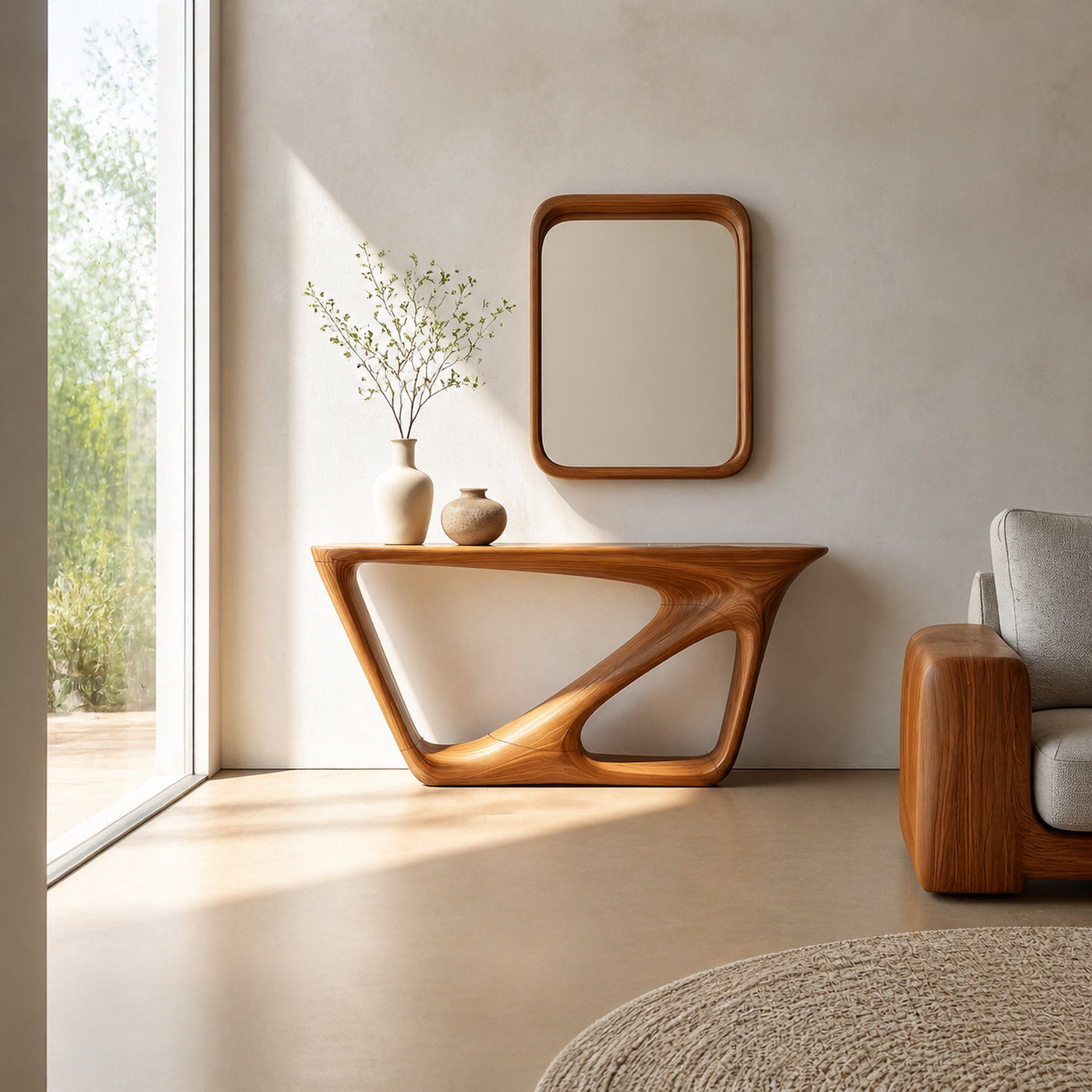 Mid Century Console Table Living Room Or Entryway - product view 2