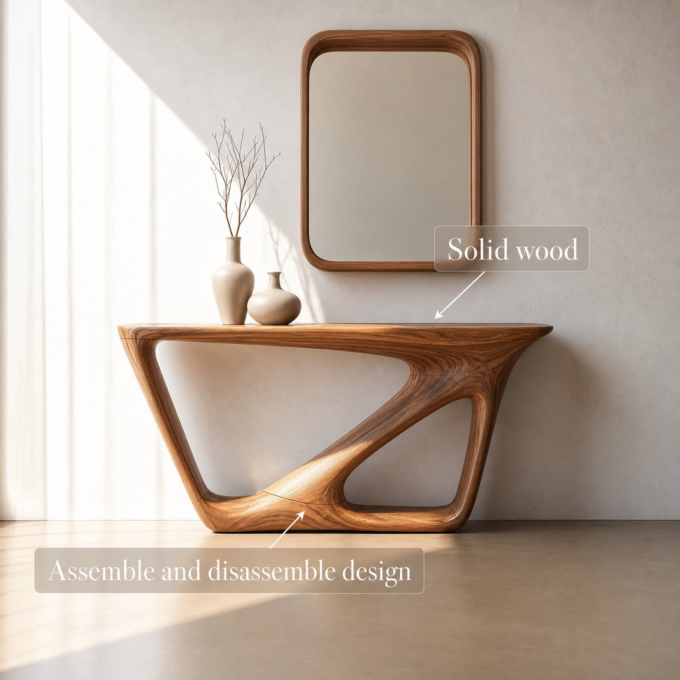 Mid Century Console Table Living Room Or Entryway - product view 3
