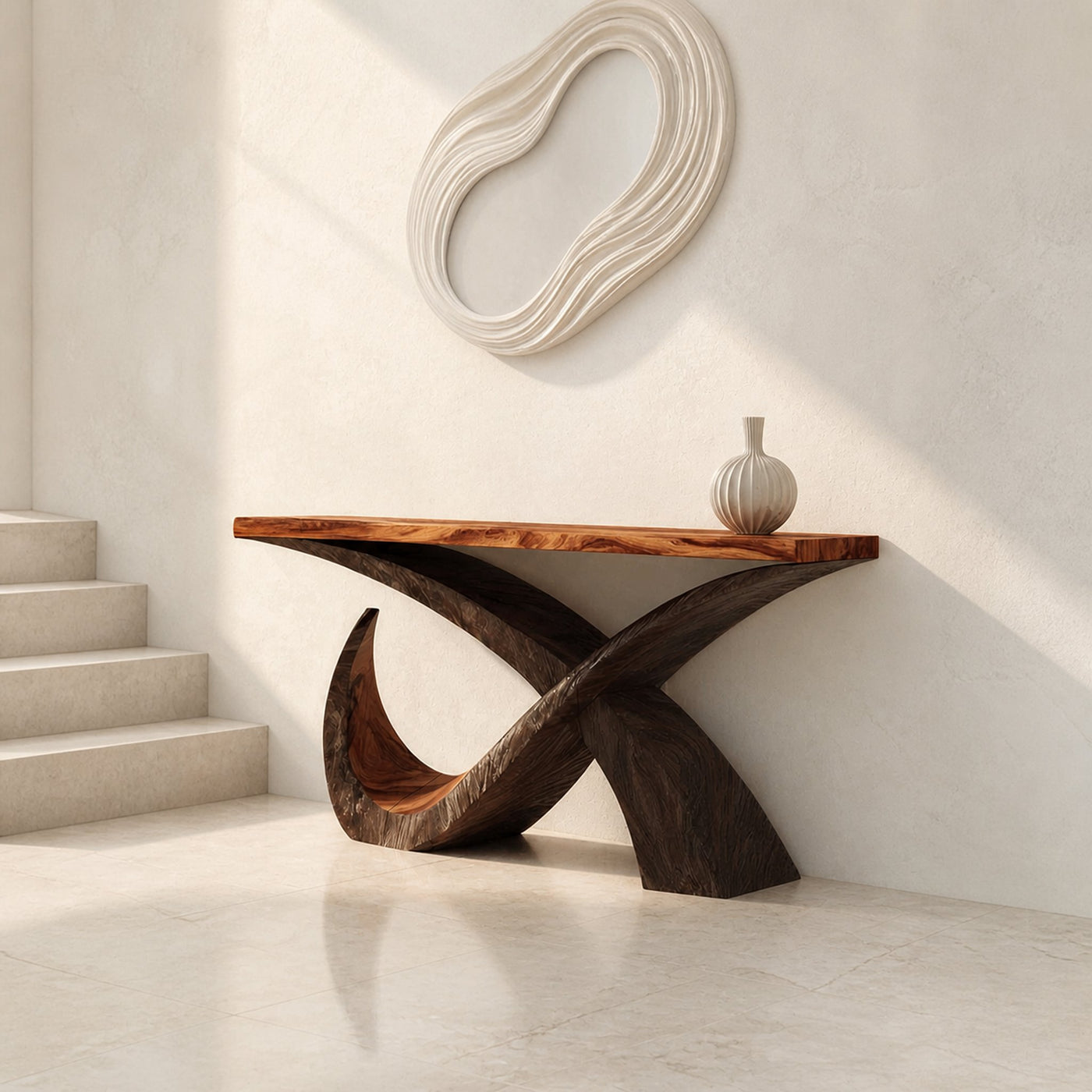 Mid Century Console Table Living Room Or Entryway