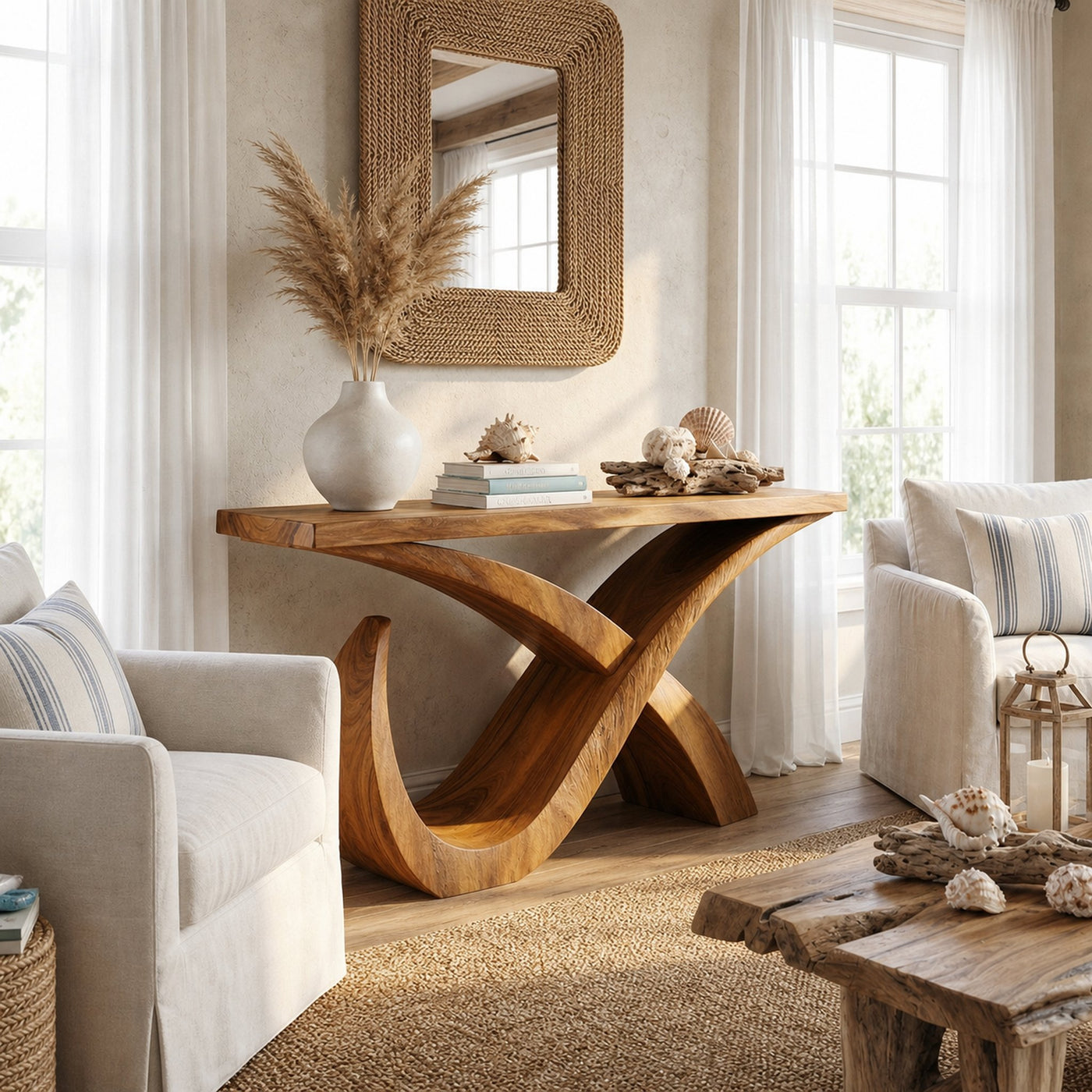 Mid Century Console Table Living Room Or Entryway - product view 4