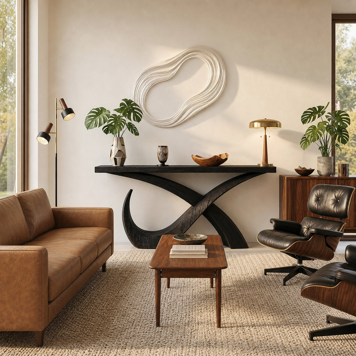 Mid Century Console Table Living Room Or Entryway - product view 5