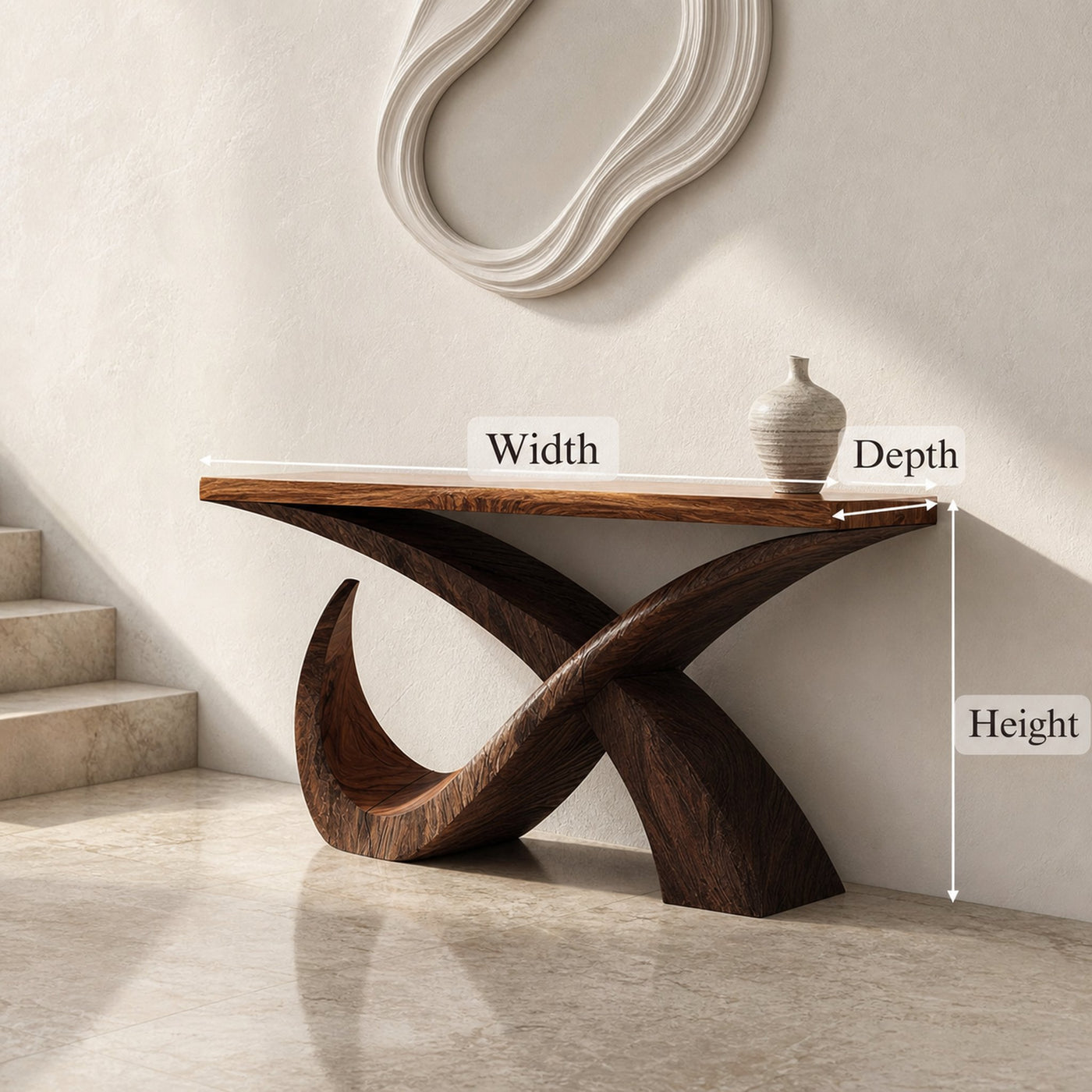 Mid Century Console Table Living Room Or Entryway - product view 7