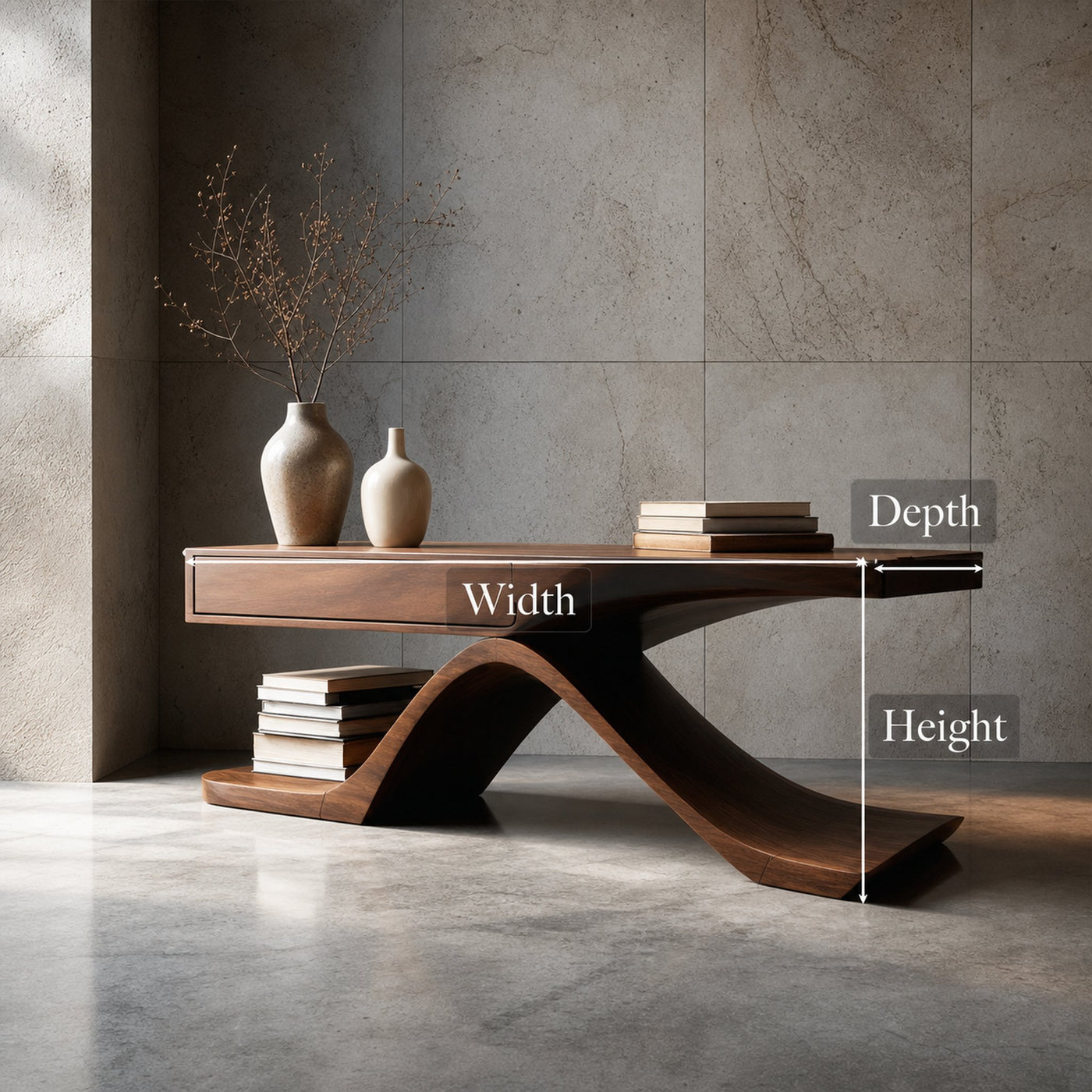 Mid Century Console Table Modern Entryway - product view 4