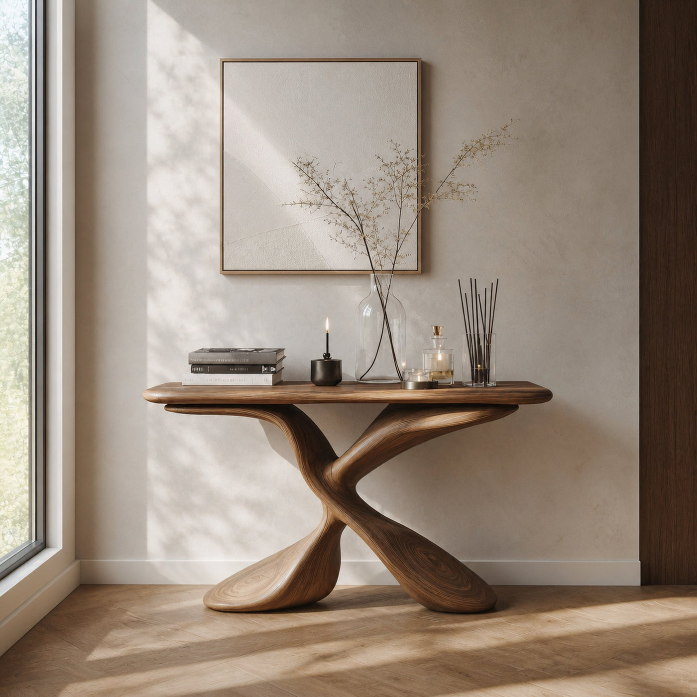 Mid Century Design Console Table For Living Room