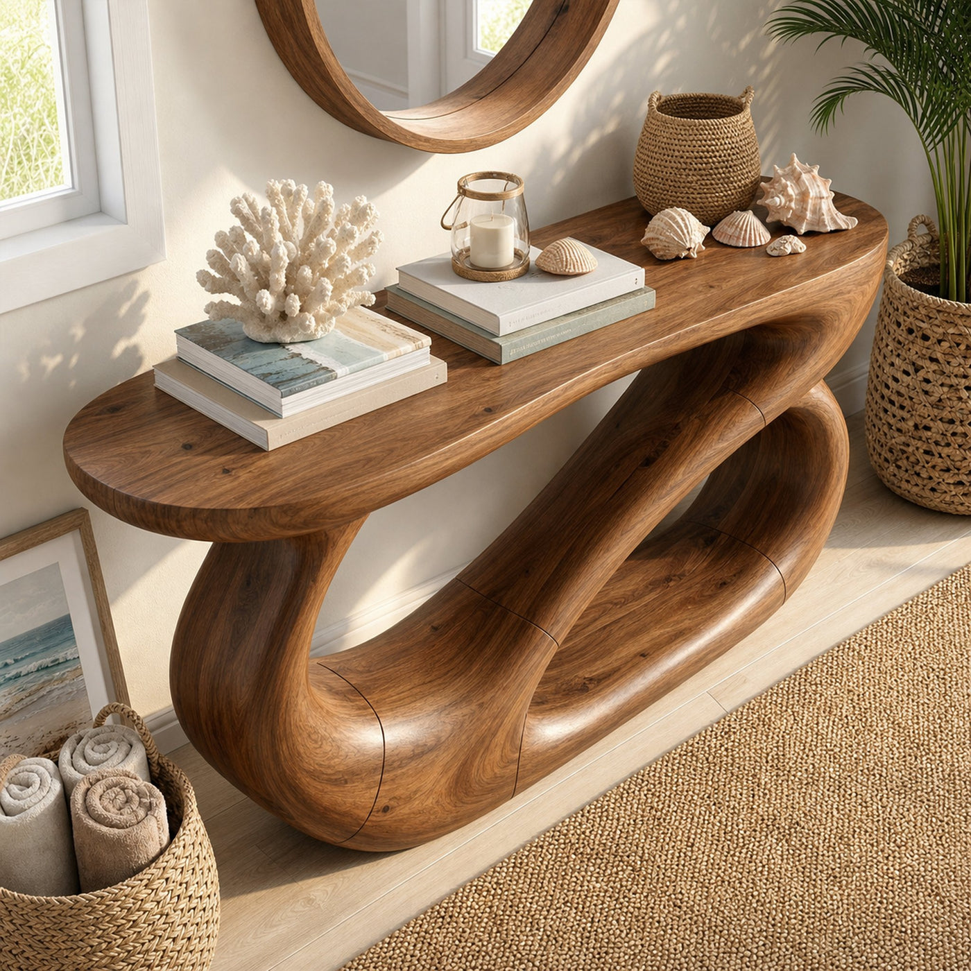 Mid Century Entryway Console Table For Living Room - product view 2