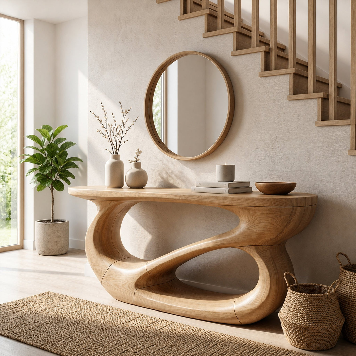 Mid Century Entryway Console Table For Living Room - product view 4