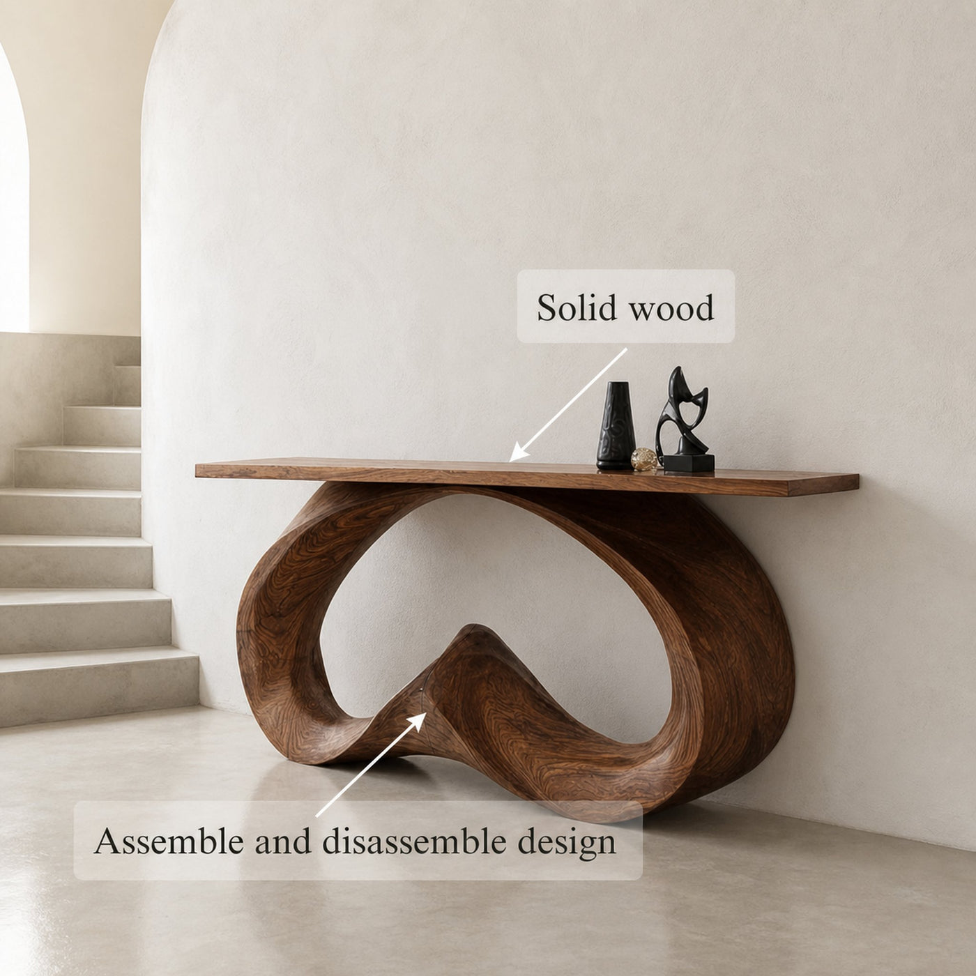 Mid Century Entryway Console Table Living Room - product view 3