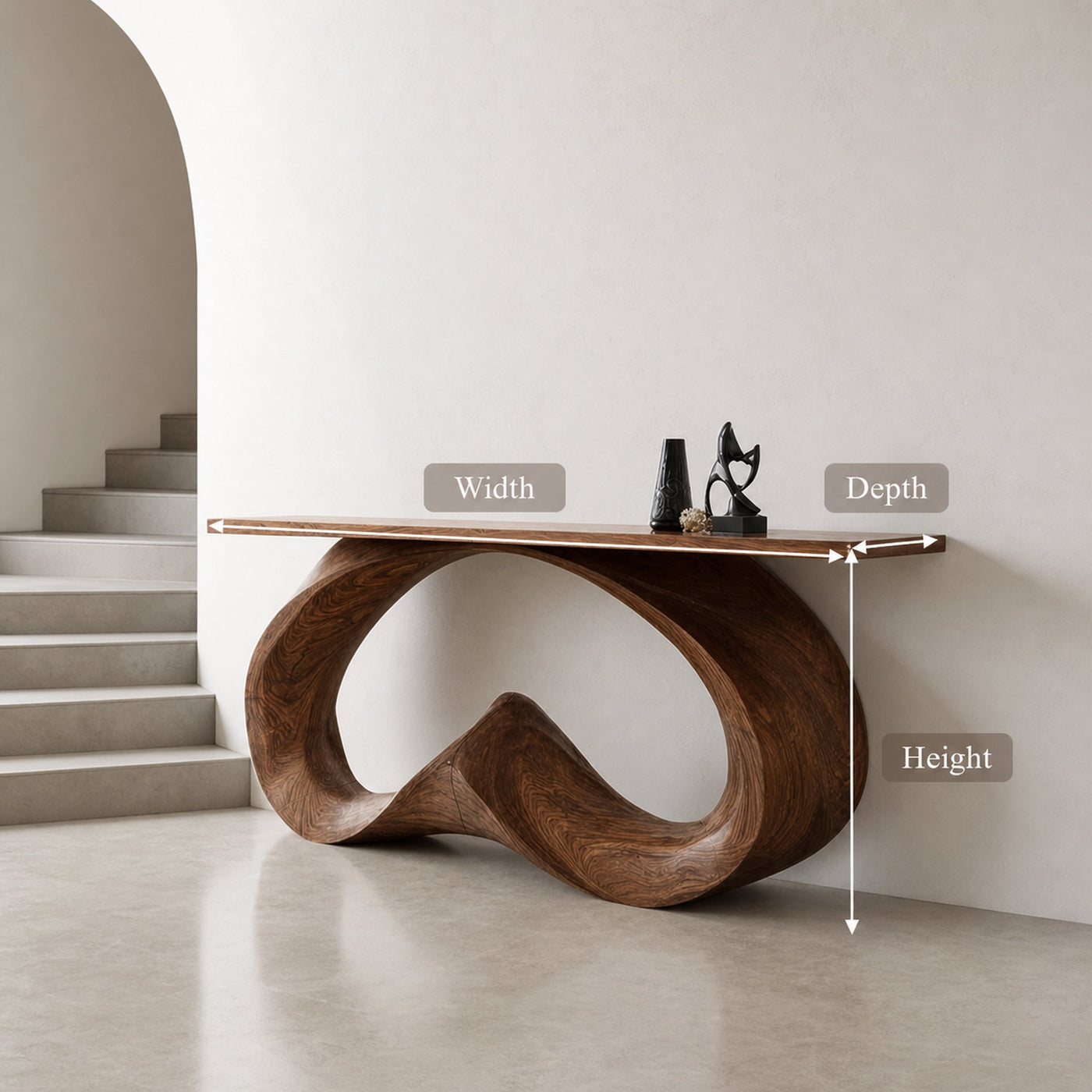 Mid Century Entryway Console Table Living Room - product view 4
