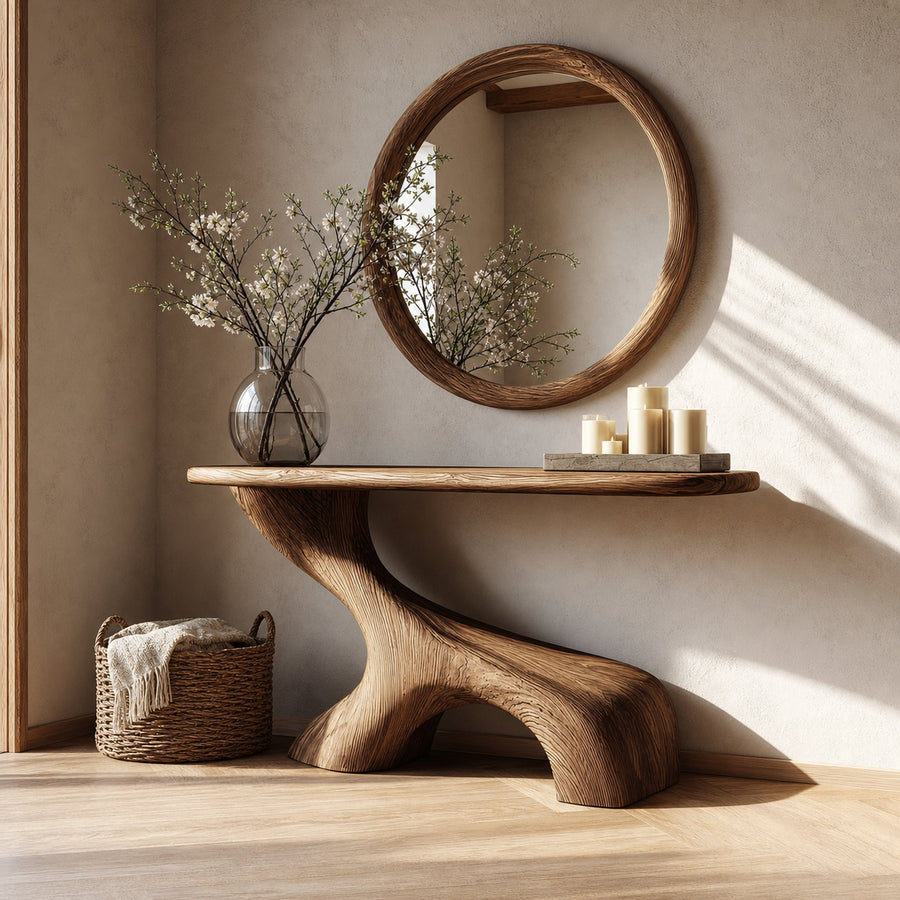 Mid Century Entryway Console Table Living Room Or Hallway