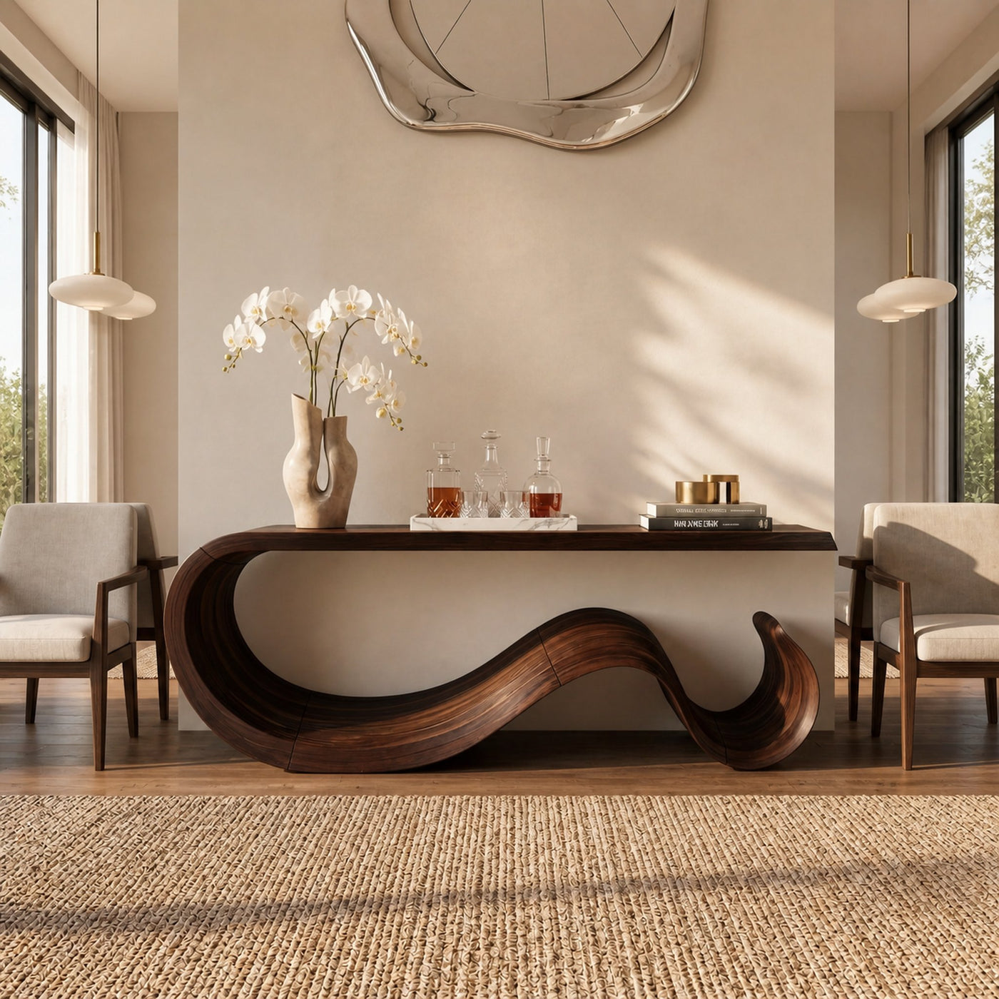 Mid Century Entryway Table For Foyer - product view 6