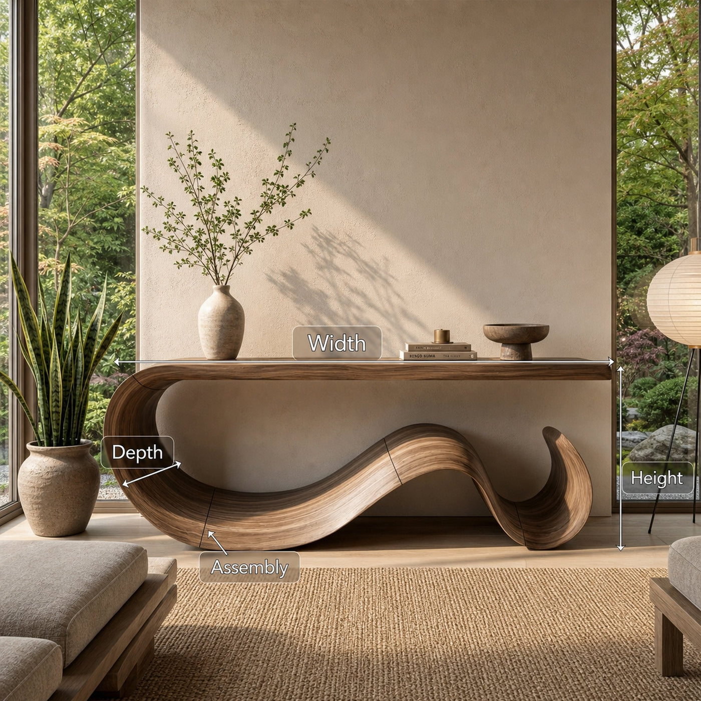 Mid Century Entryway Table For Foyer - product view 8