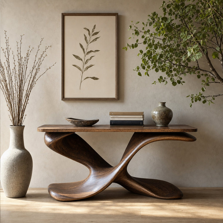 Mid Century Entryway Table For Living Room