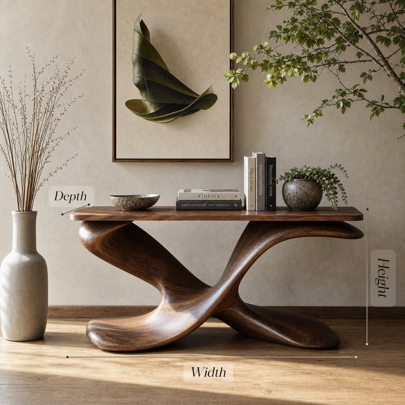 Mid Century Entryway Table For Living Room - product view 6
