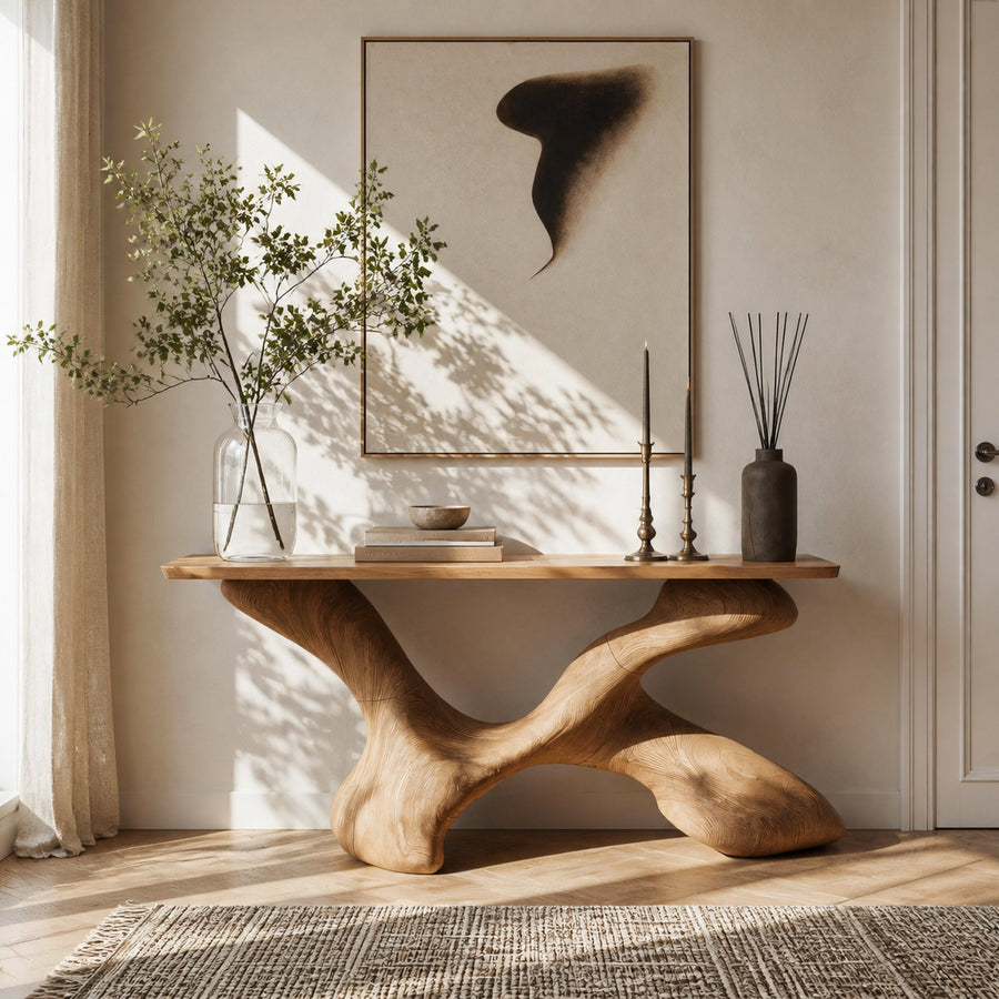Mid Century Foyer Table For Living Room