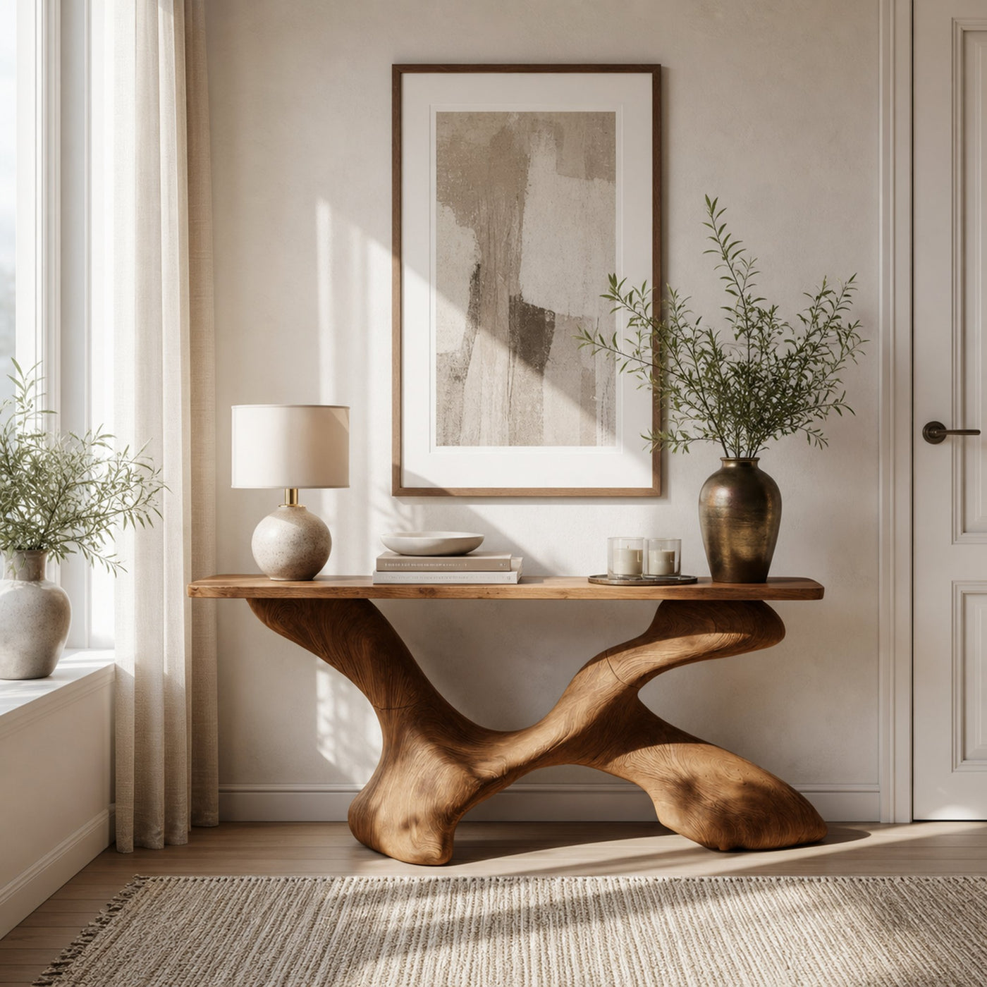 Mid Century Foyer Table For Living Room - product view 6