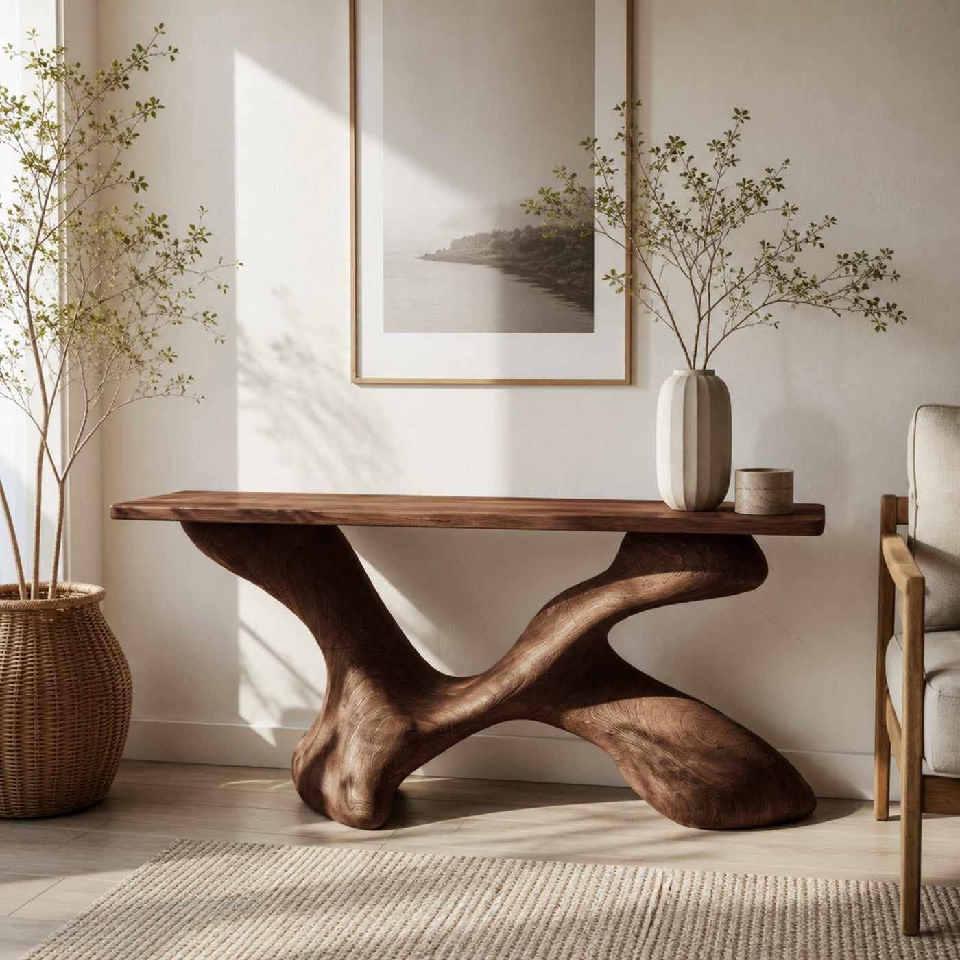 Mid Century Foyer Table For Living Room - product view 7
