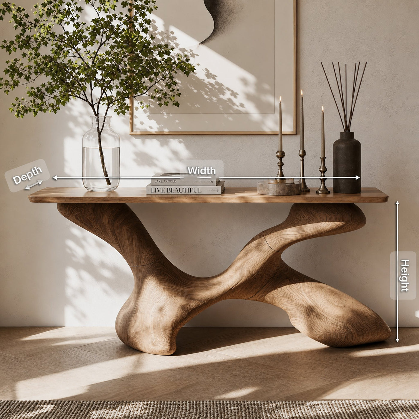 Mid Century Foyer Table For Living Room - product view 8