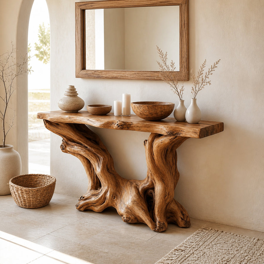 Mid Century Handcrafted Console Table Living Room