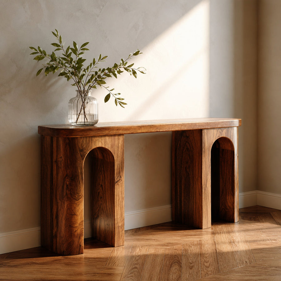 Mid Century Minimal Console Table Living Room And Hallway