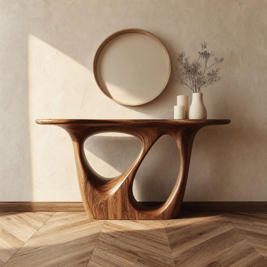 Mid Century Modern Console Table Accent Living Room