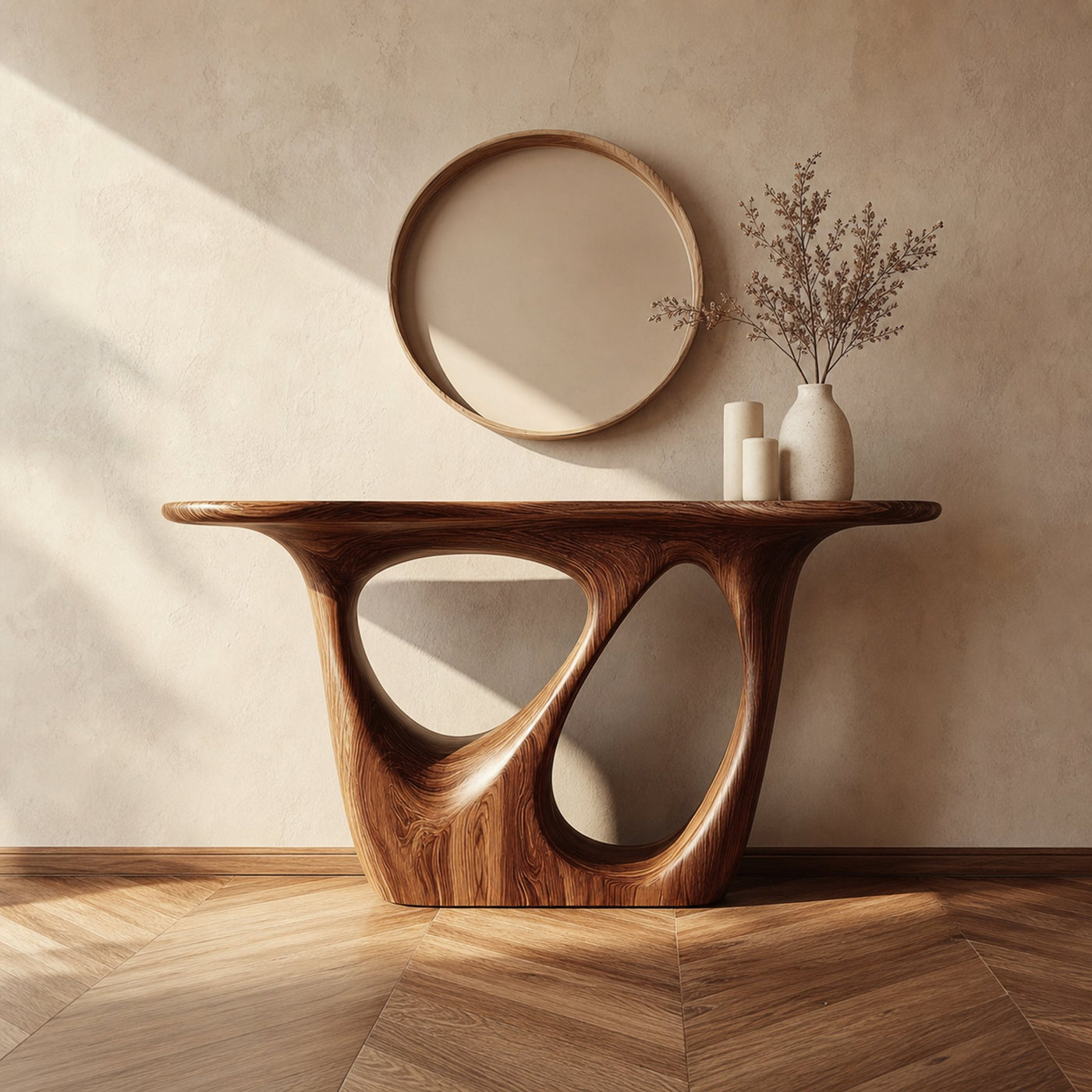 Mid Century Modern Console Table Accent Living Room - product view 2