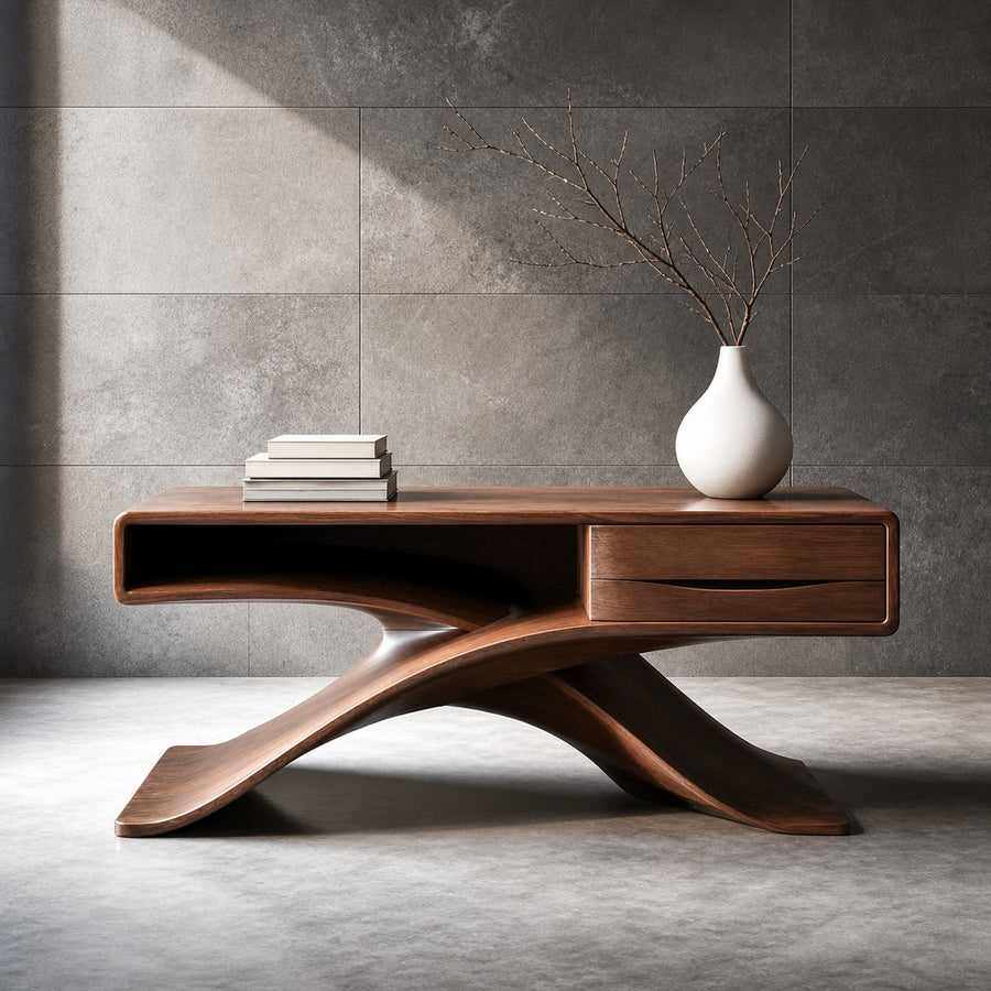 Mid Century Modern Console Table Living Room And Entryway