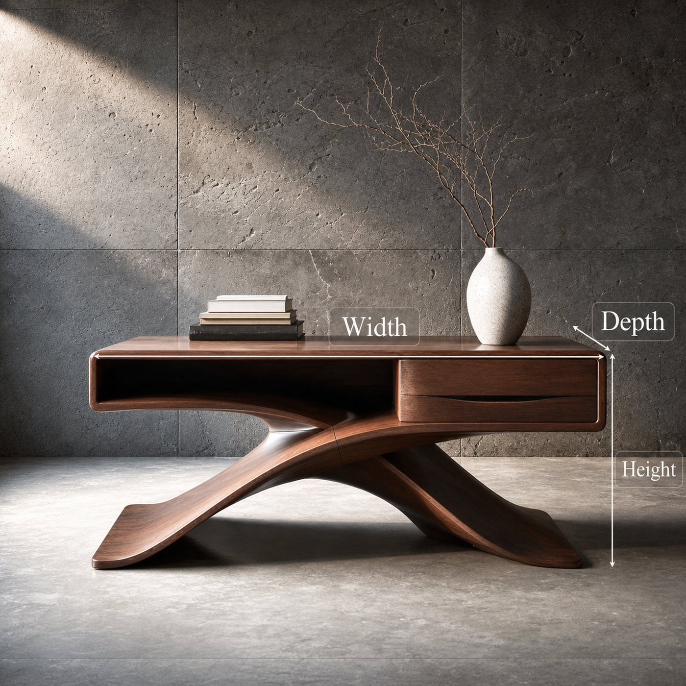 Mid Century Modern Console Table Living Room And Entryway - product view 4