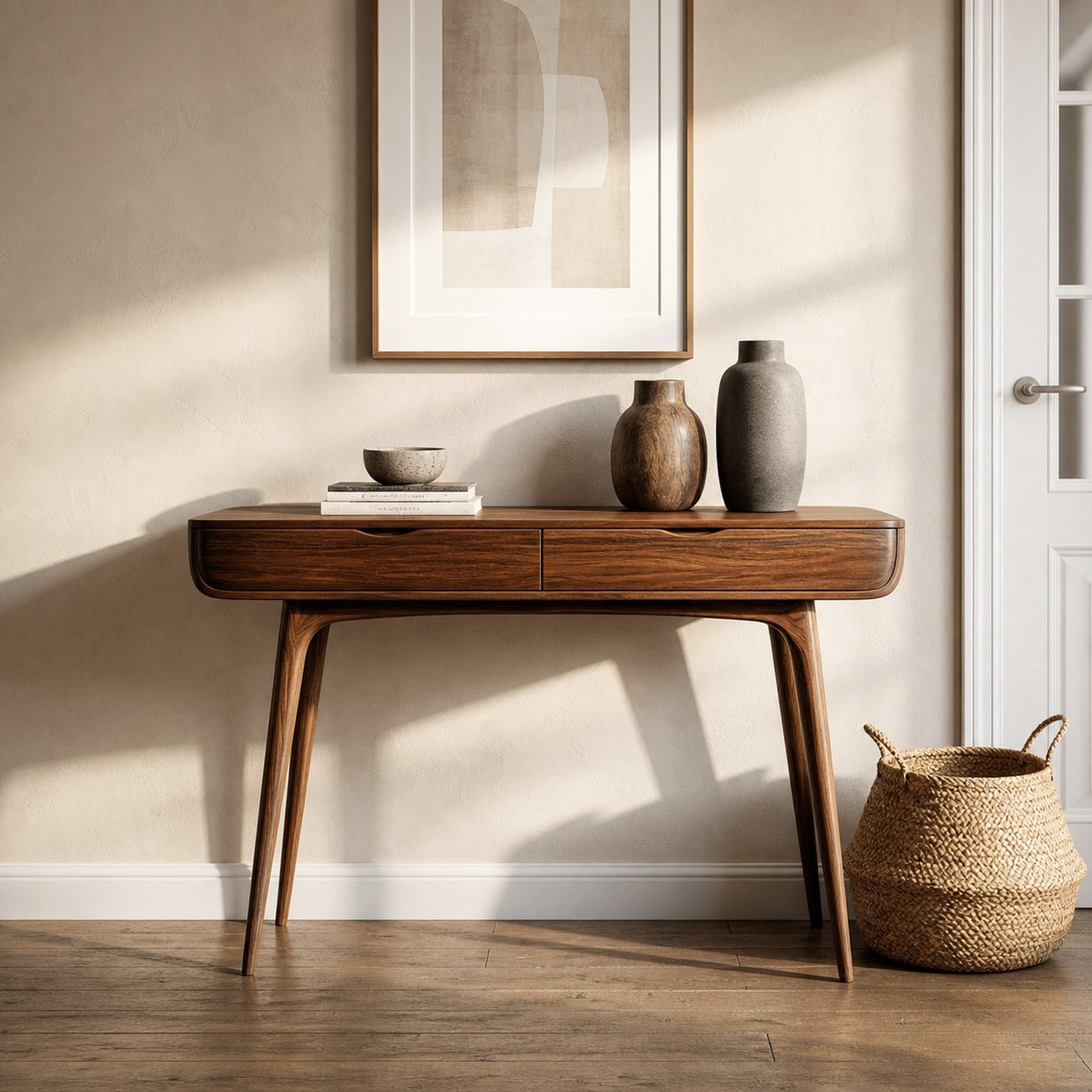 Mid Century Natural Wood Console Table For Hallway Decor - product view 6