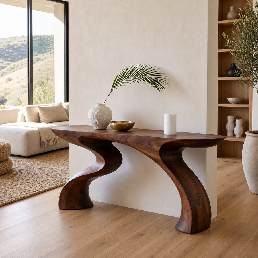 Mid Century Sculptural Accent Table For Lounge Interior Area