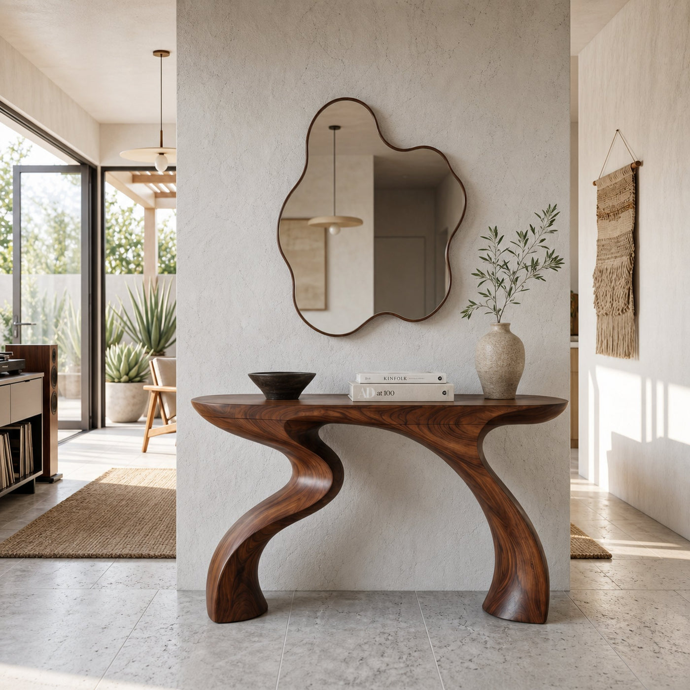 Mid Century Sculptural Accent Table For Lounge Interior Area - product view 2