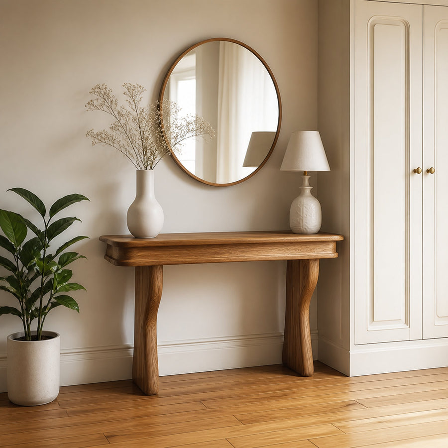 Mid Century Sculptural Console Table Hallway