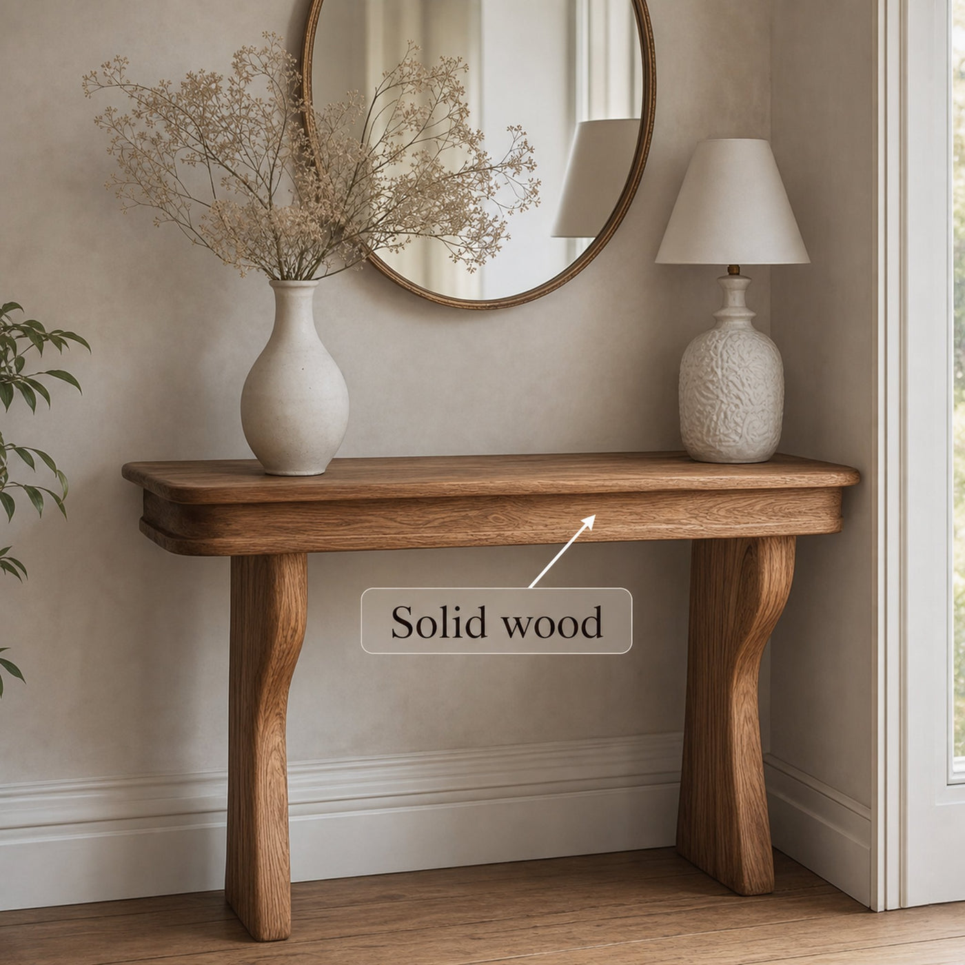 Mid Century Sculptural Console Table Hallway - product view 3