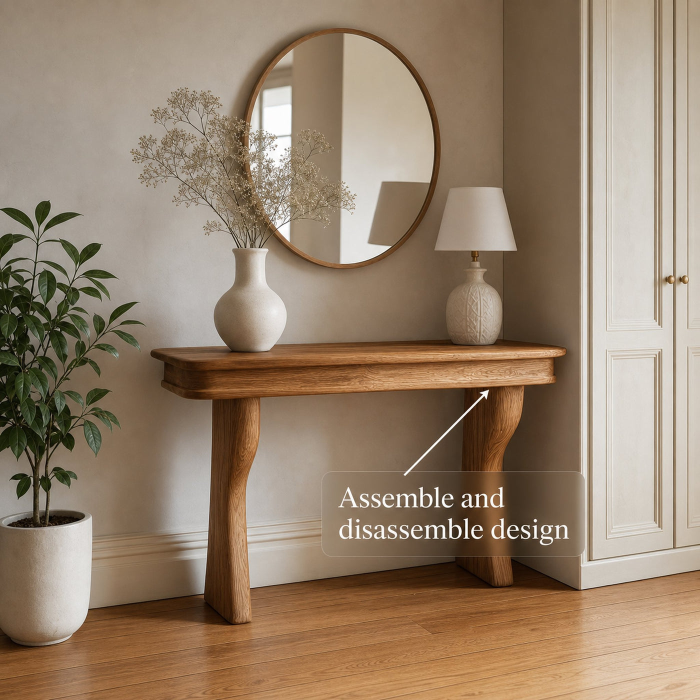 Mid Century Sculptural Console Table Hallway - product view 4