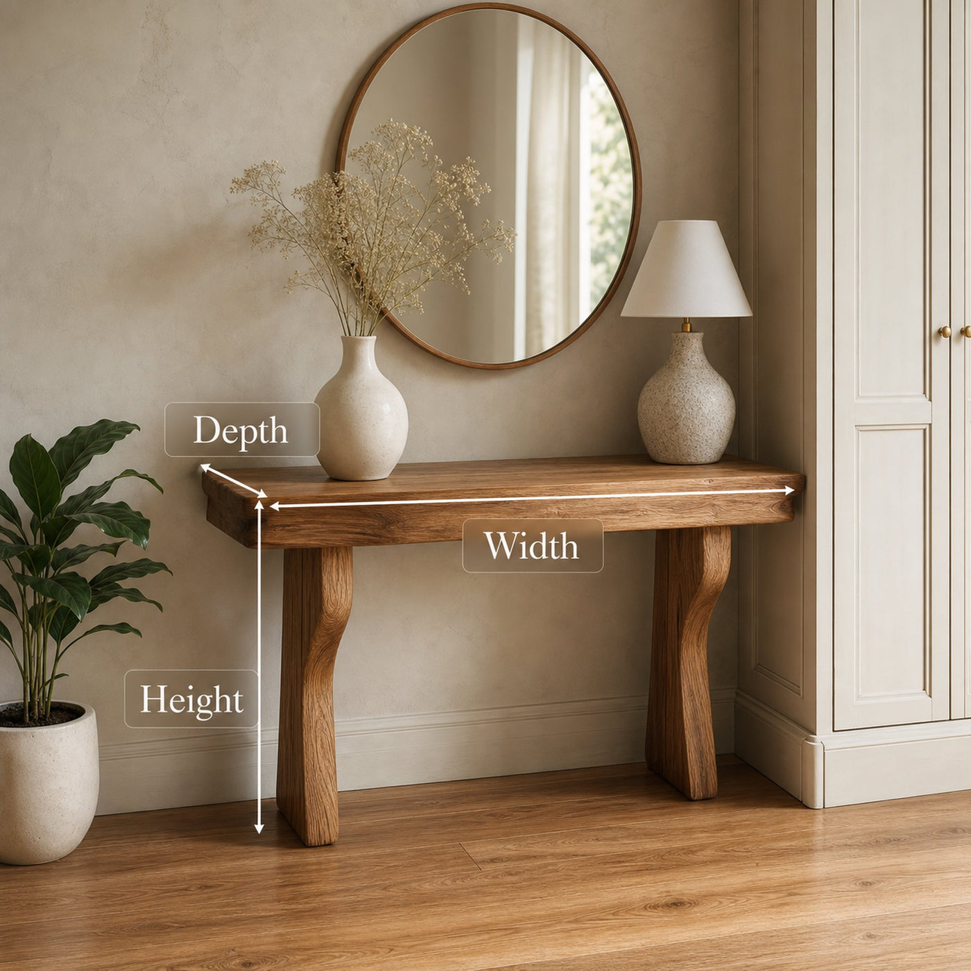 Mid Century Sculptural Console Table Hallway - product view 5