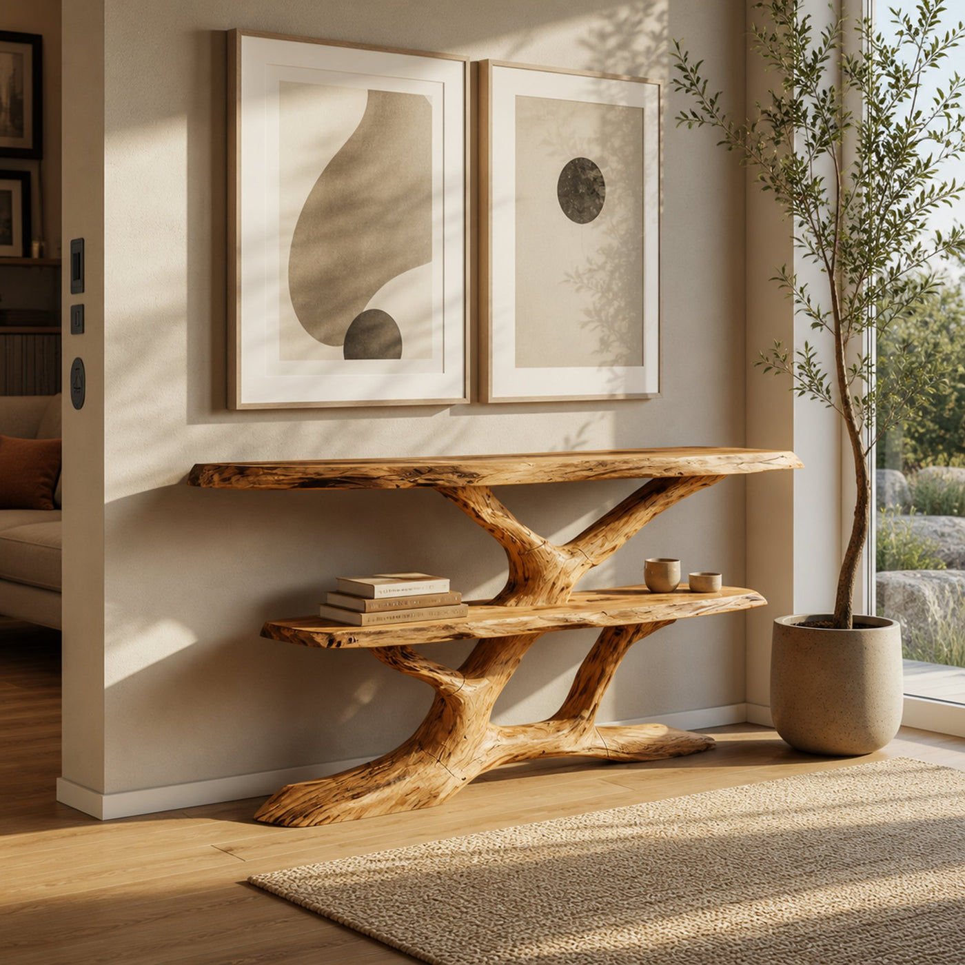Mid Century Solid Wood Console Table For Classic Entryway Furniture - product view 5