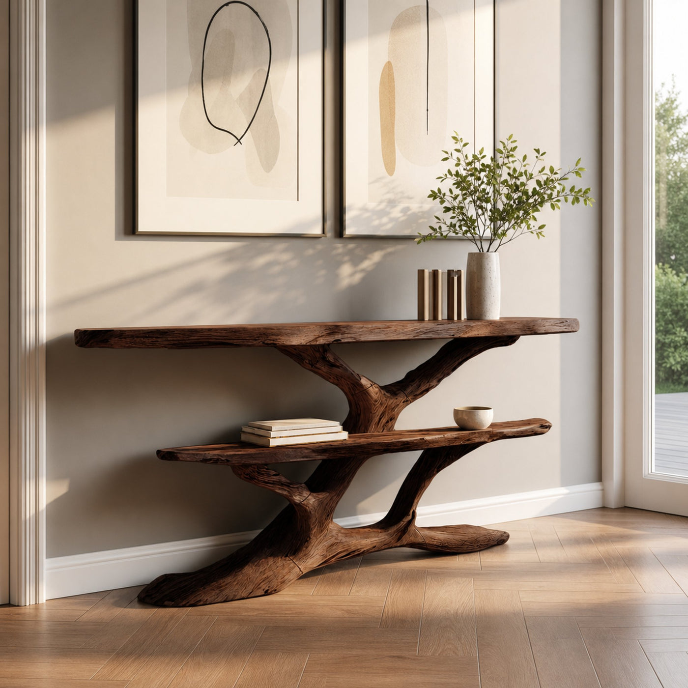 Mid Century Solid Wood Console Table For Classic Entryway Furniture - product view 7