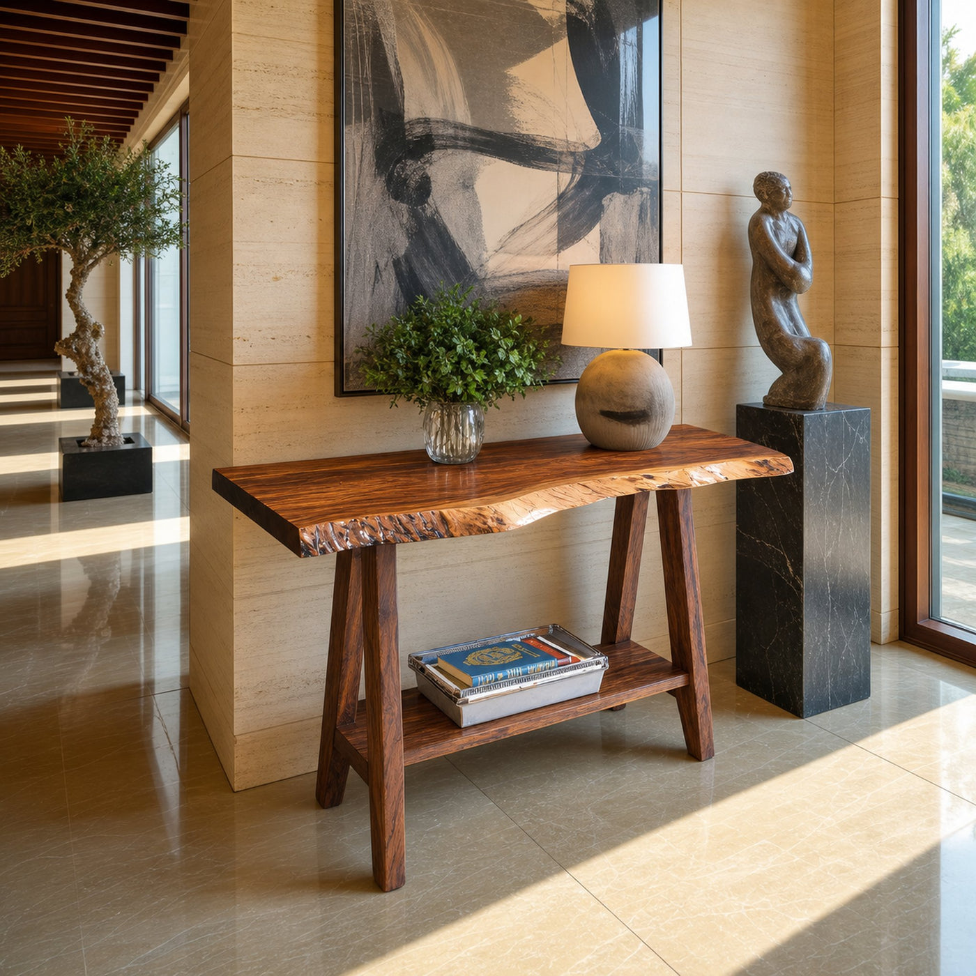 Mid Century Solid Wood Console Table For Furniture Decor - product view 2
