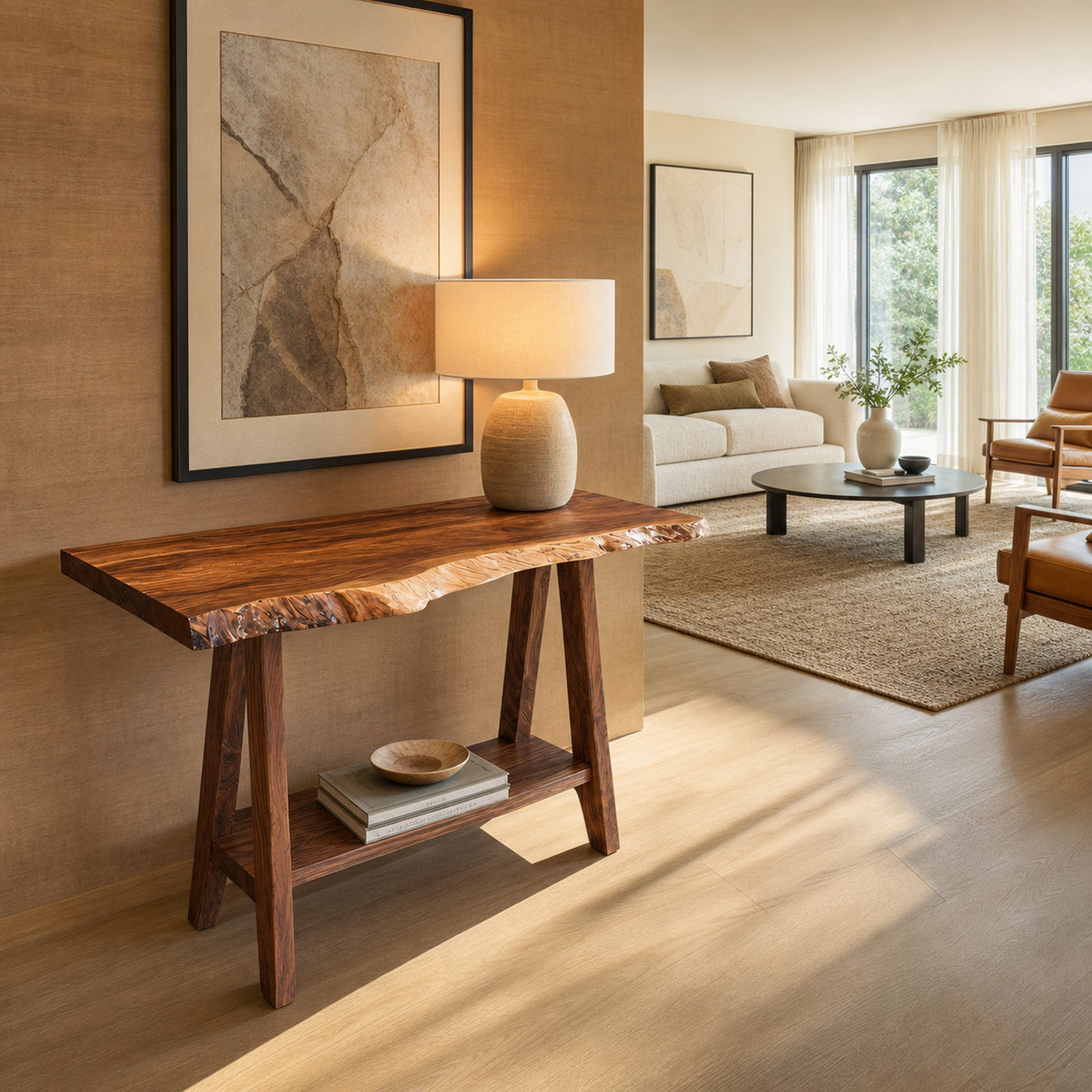 Mid Century Solid Wood Console Table For Furniture Decor - product view 3