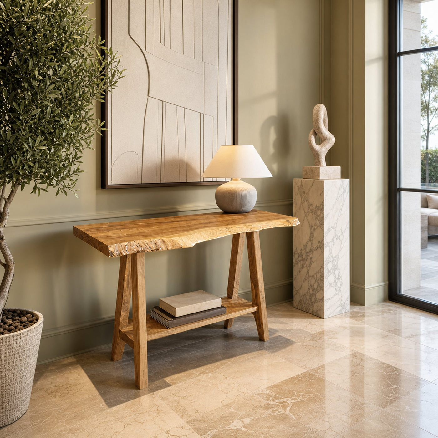 Mid Century Solid Wood Console Table For Furniture Decor - product view 5