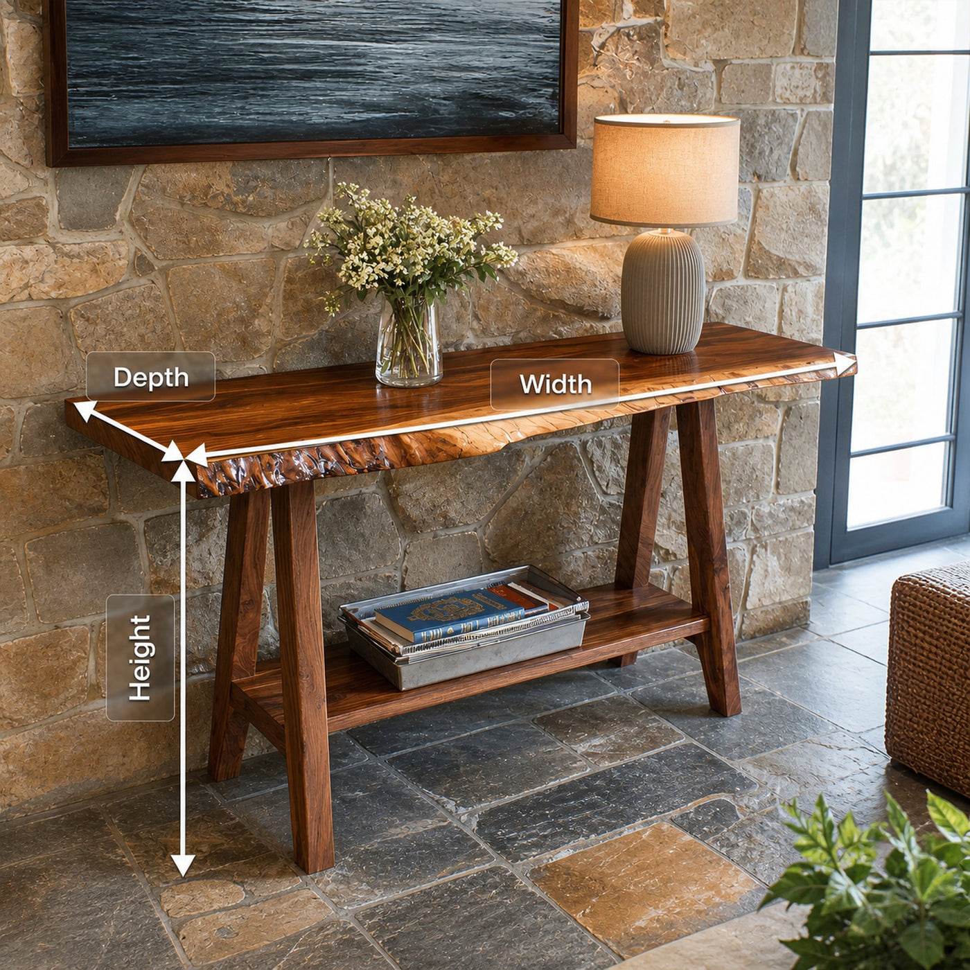 Mid Century Solid Wood Console Table For Furniture Decor - product view 8