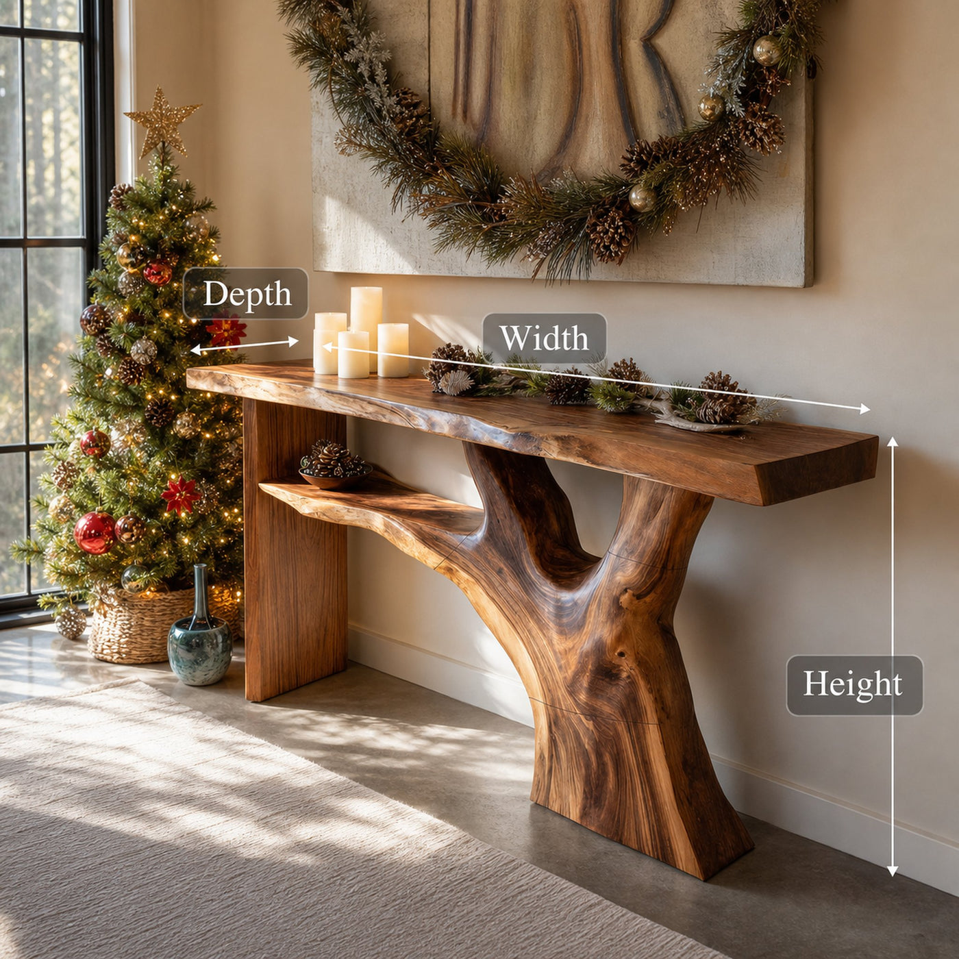 Mid Century Solid Wood Console Table For Holiday Home Decoration - product view 6