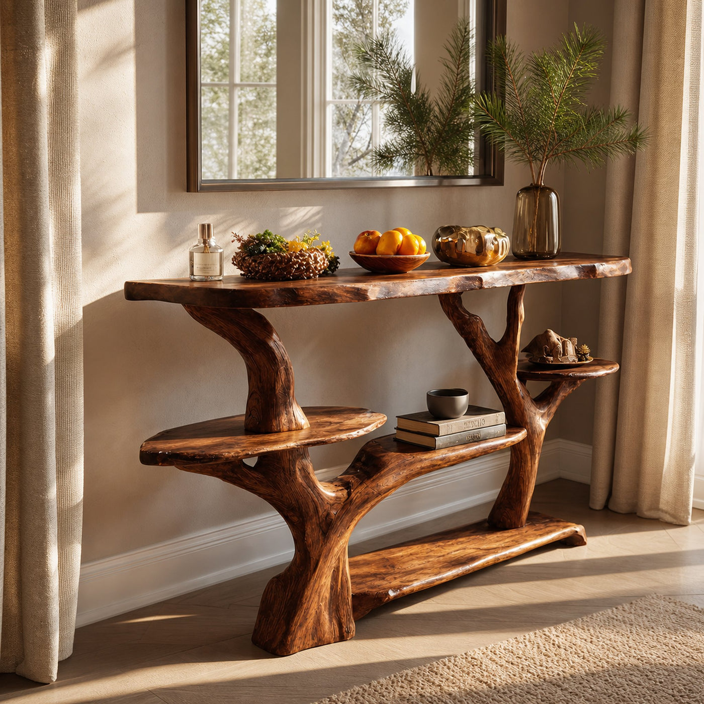 Mid Century Solid Wood Console Table For Stylish Entryway Design - product view 2